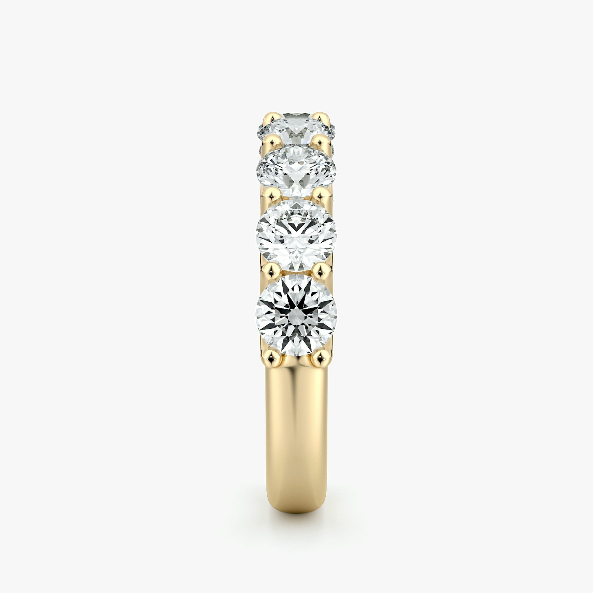 The Eternity Band | Round Brilliant | 18k | Yellow Gold | bandStyle: half | caratWeight: 2.0ct