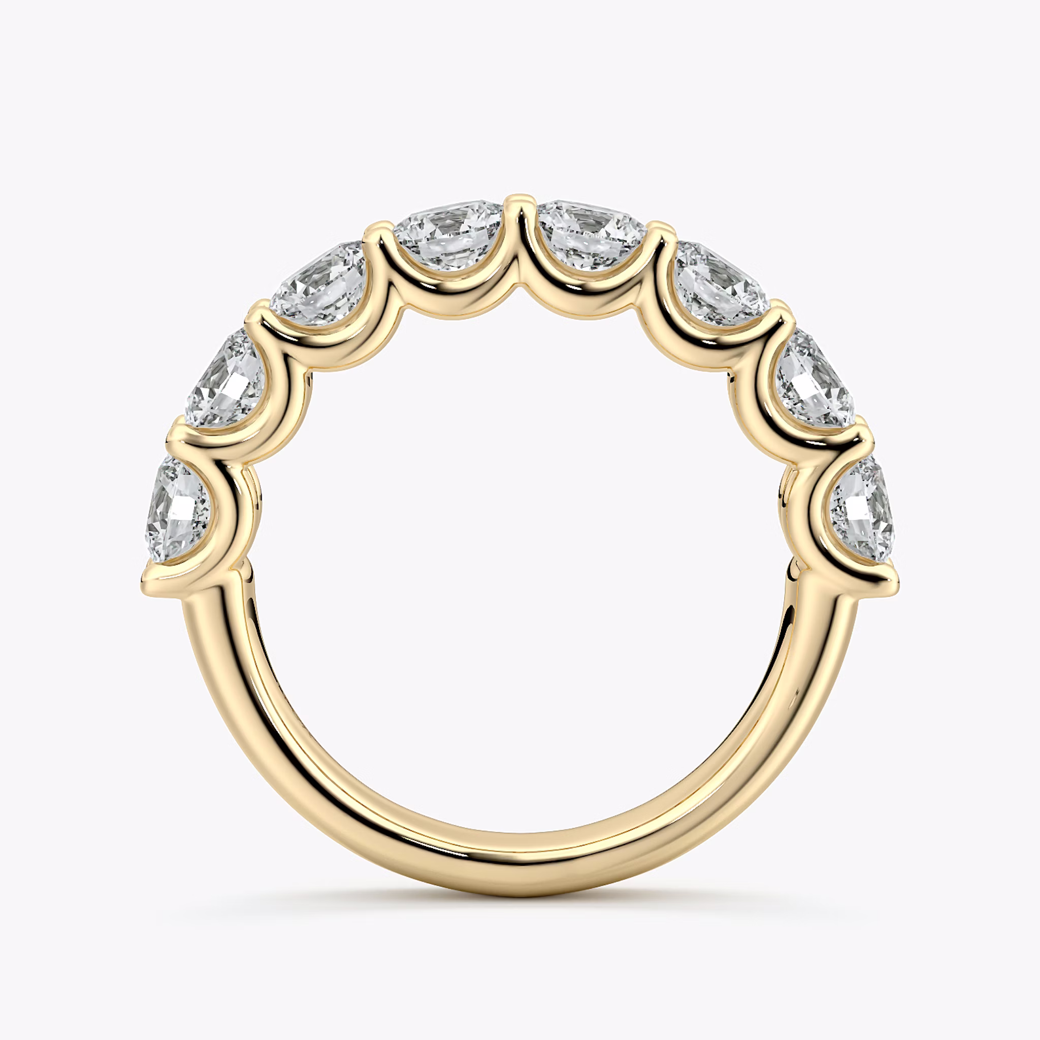 The Eternity Band | Round Brilliant | 18k | Yellow Gold | bandStyle: half | caratWeight: 2.0ct