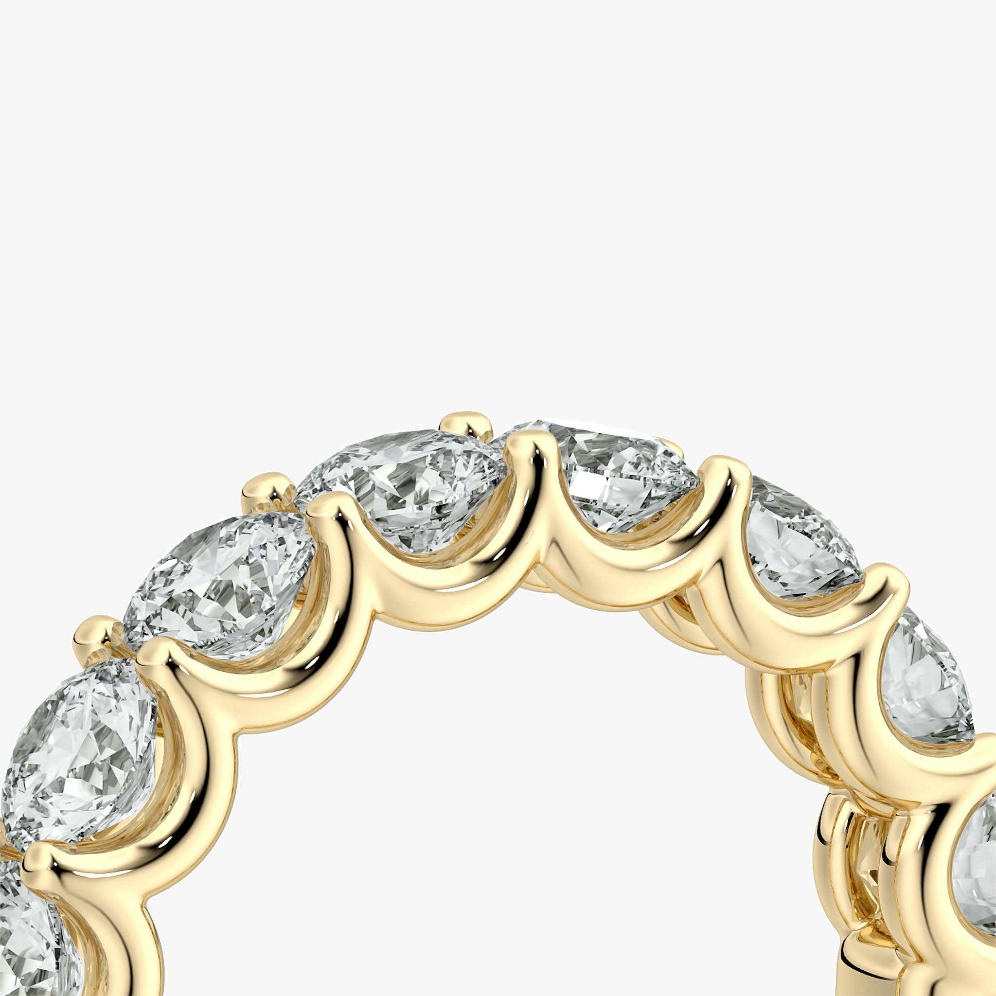 The Eternity Band | Round Brilliant | 18k | Yellow Gold | bandStyle: half | caratWeight: 2.0ct
