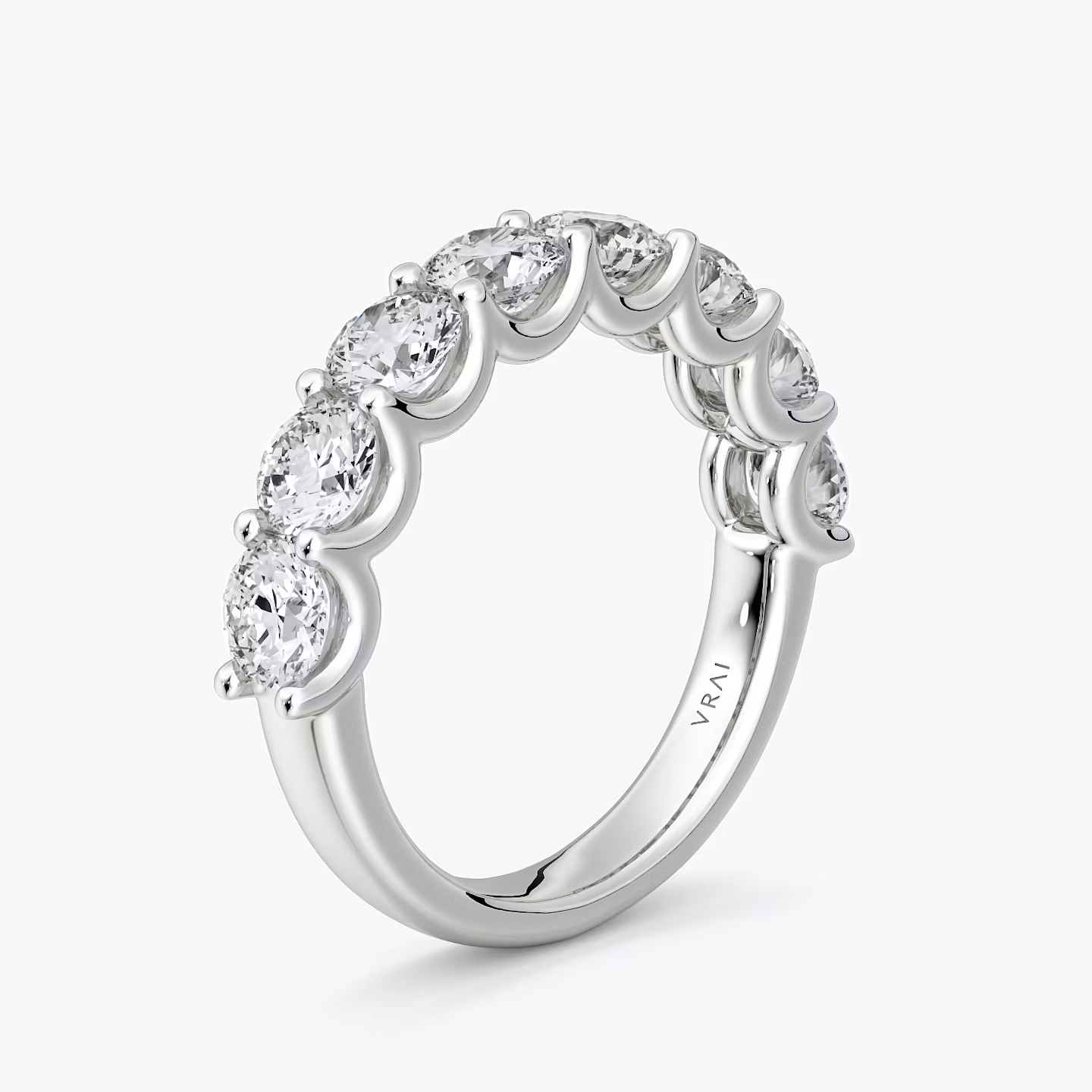 The Eternity Band | Round Brilliant | 18k | White Gold | bandStyle: half | caratWeight: 2.0ct