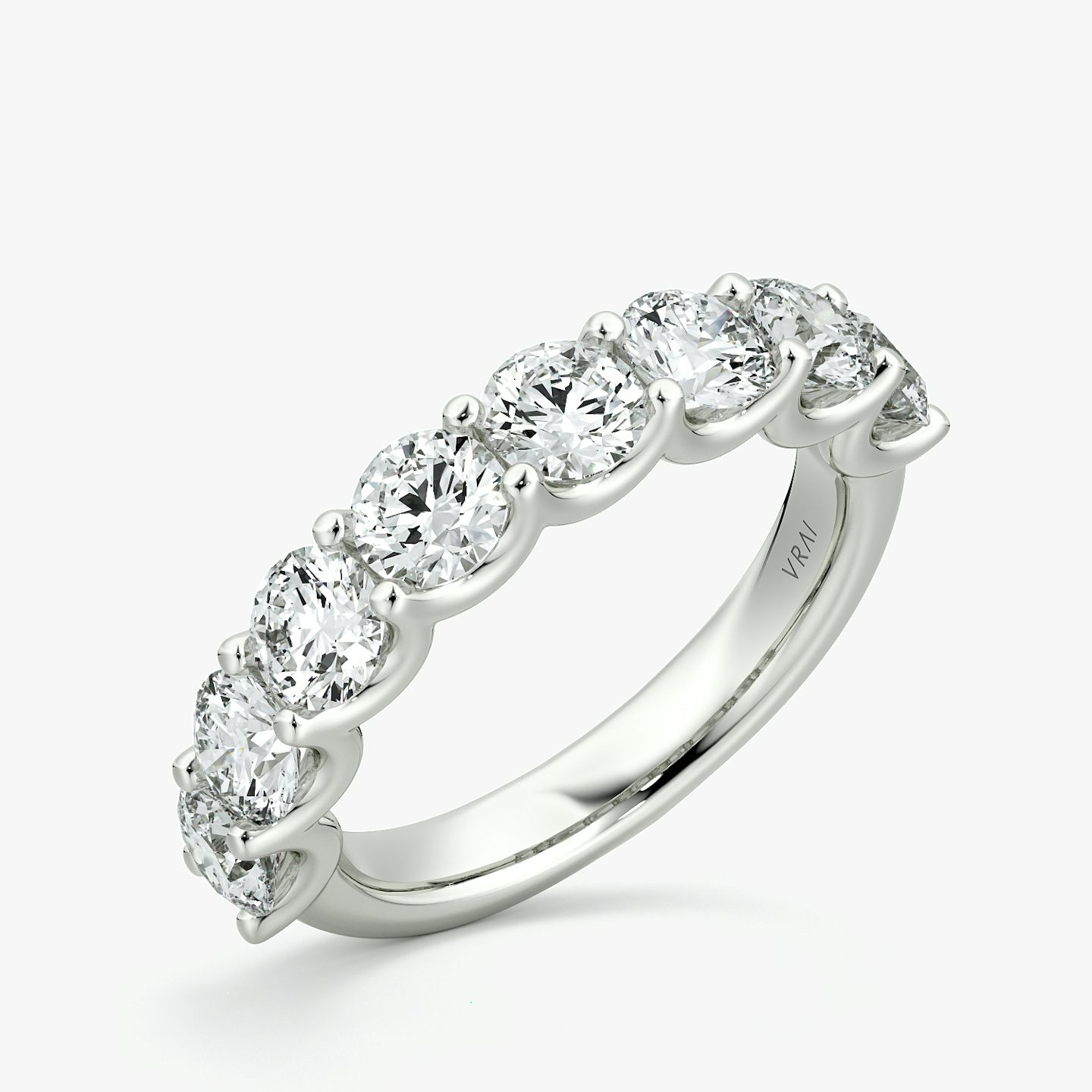 The Eternity Band | Round Brilliant | 18k | White Gold | bandStyle: half | caratWeight: 2.0ct