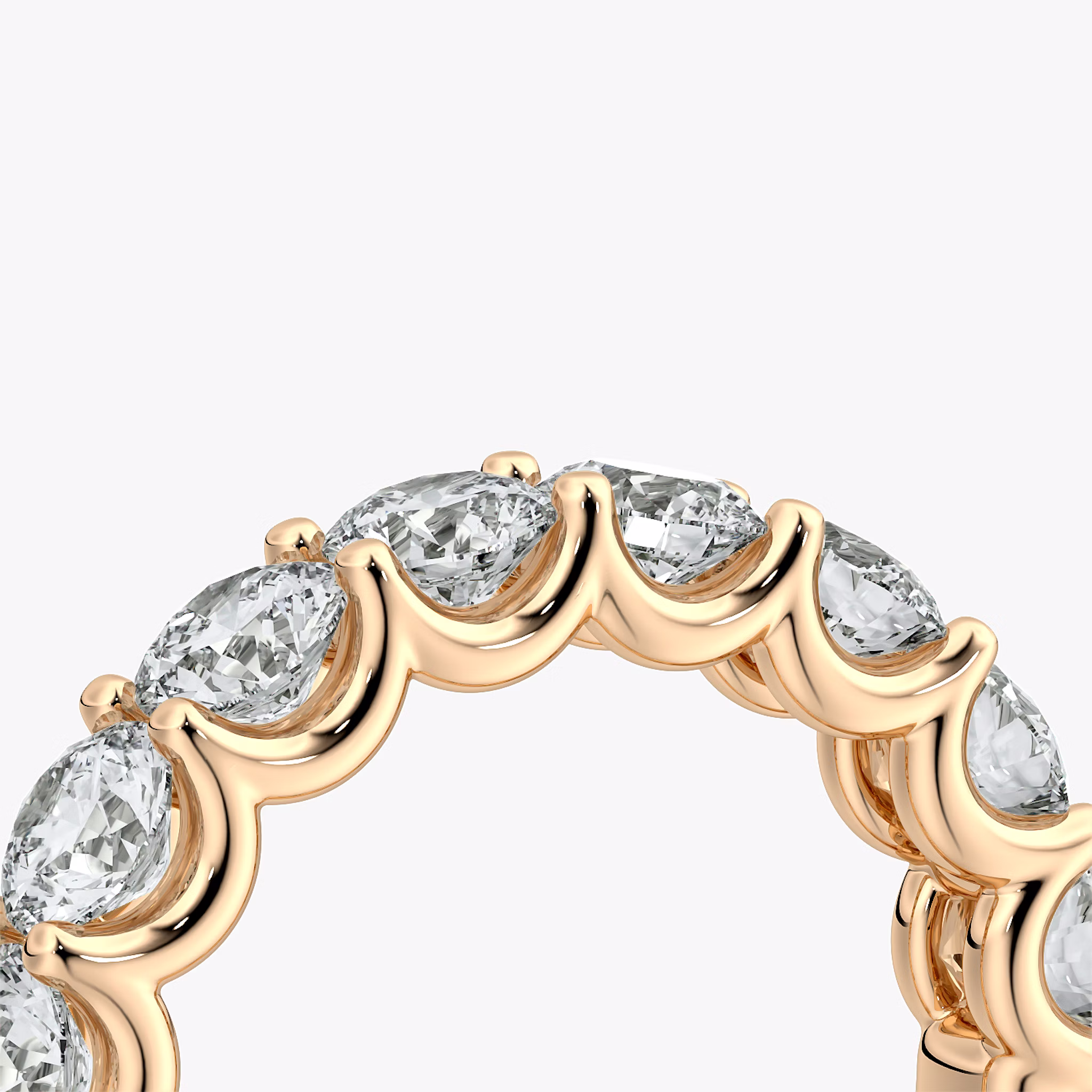 The Eternity Band | Round Brilliant | 14k | Rose Gold | bandStyle: half | caratWeight: 2.0ct