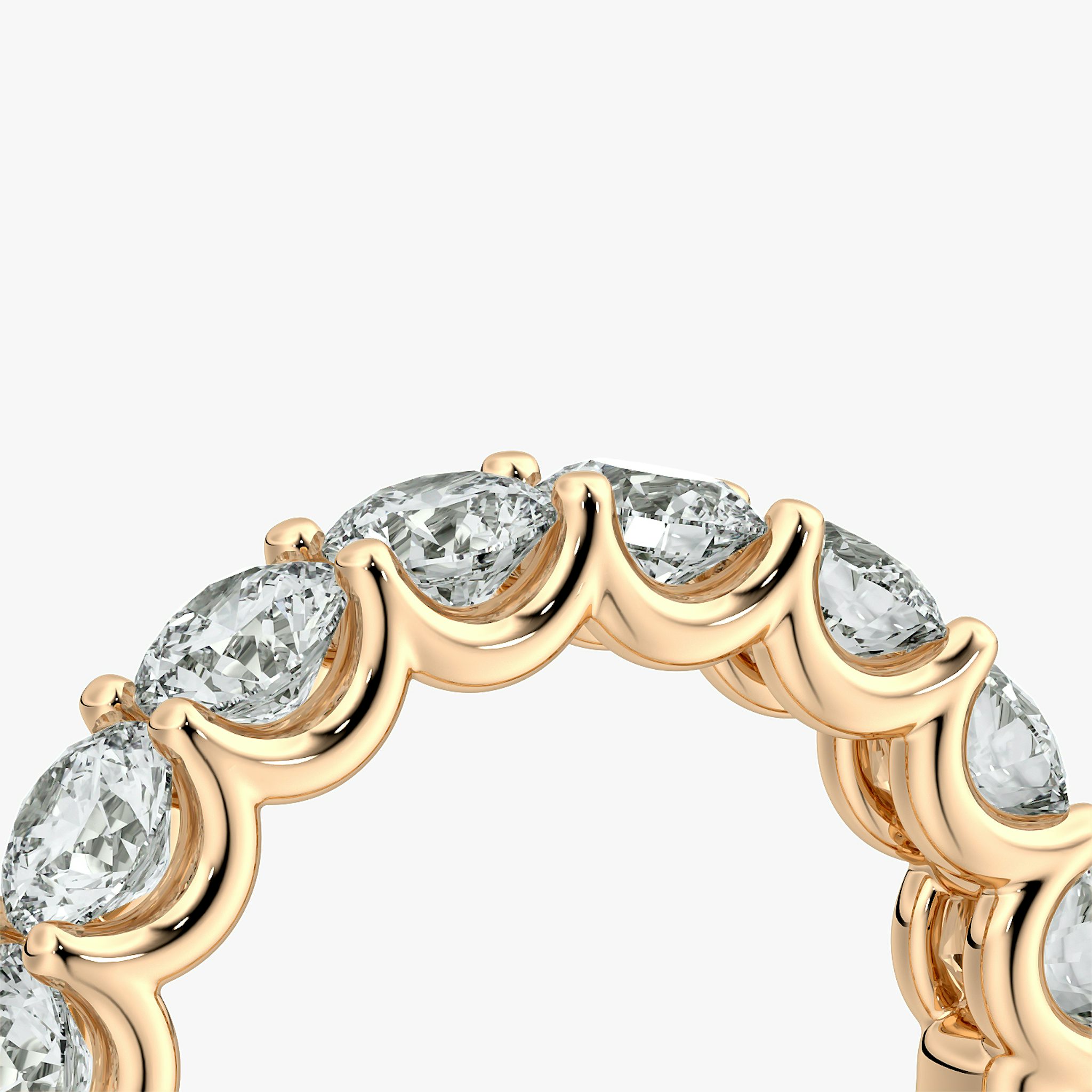 The Eternity Band | Round Brilliant | 14k | Rose Gold | bandStyle: half | caratWeight: 2.0ct