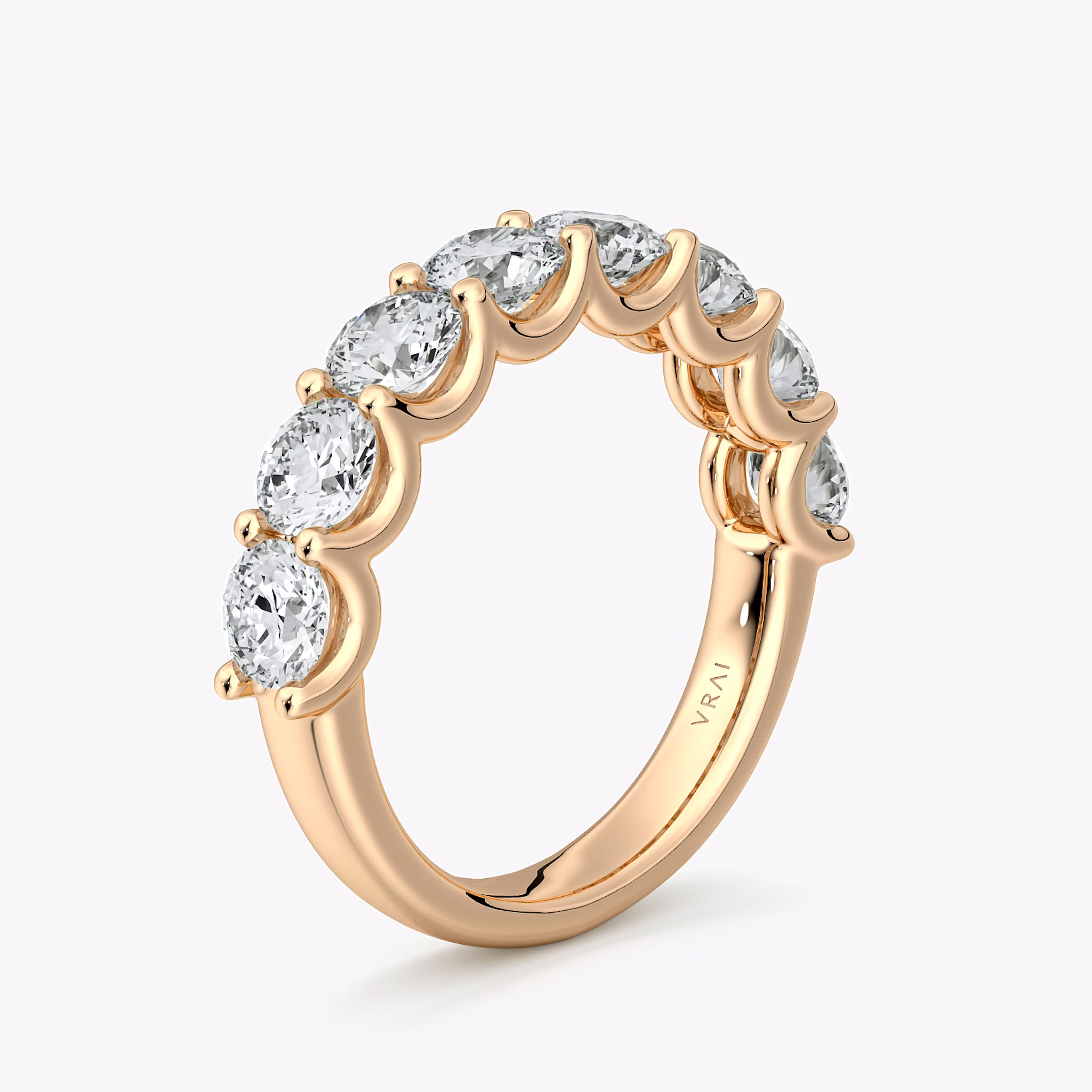 The Eternity Band | Round Brilliant | 14k | Rose Gold | bandStyle: half | caratWeight: 2.0ct