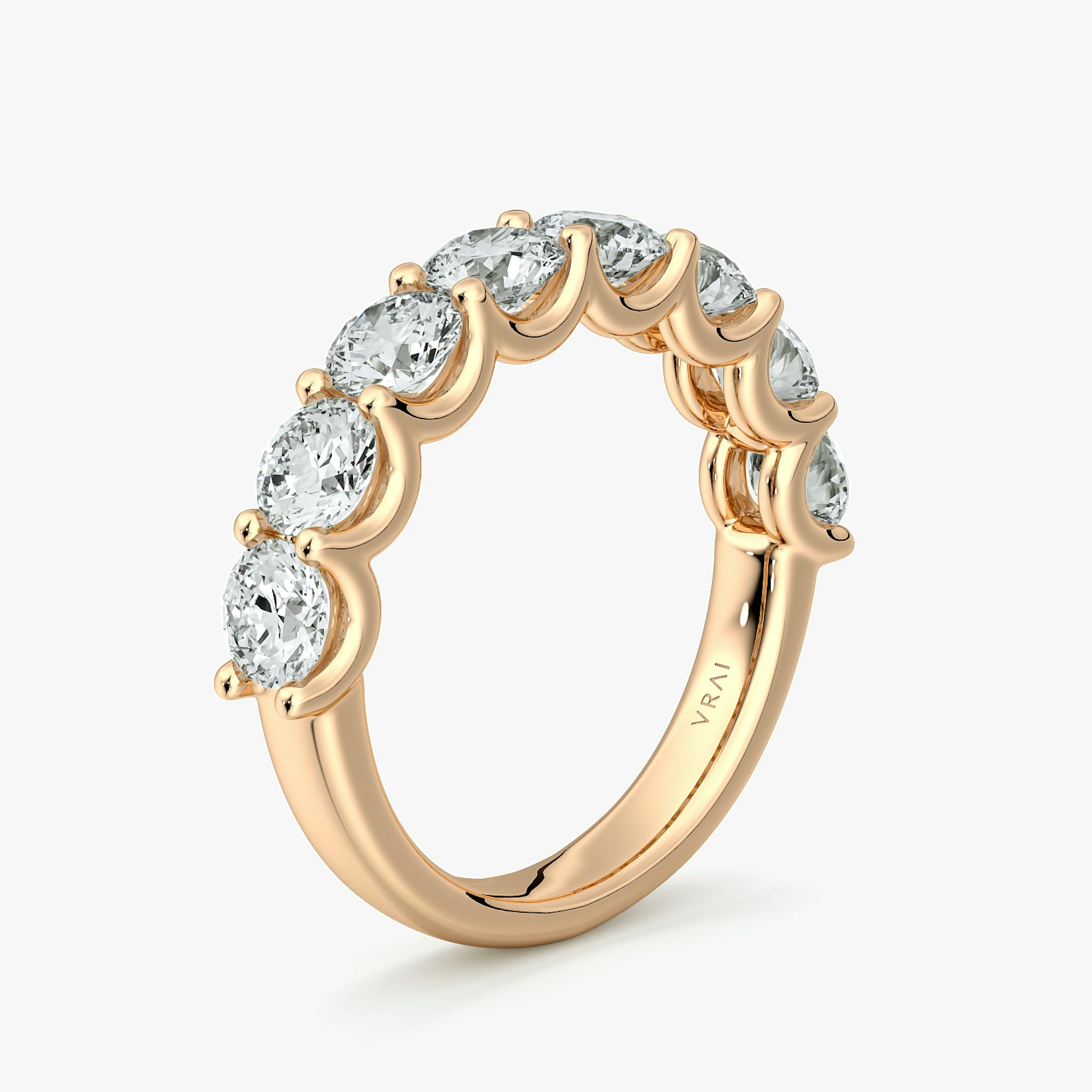The Eternity Band | Round Brilliant | 14k | Rose Gold | bandStyle: half | caratWeight: 2.0ct