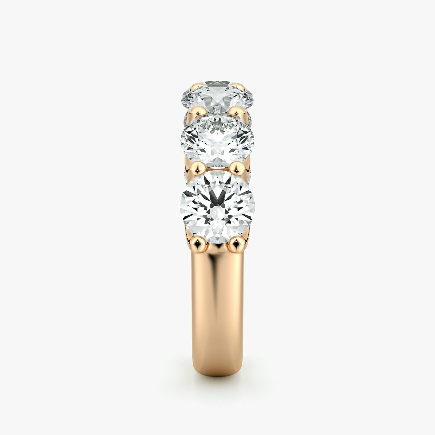 The Eternity Band | Round Brilliant | 14k | Rose Gold | bandStyle: half | caratWeight: 3.0ct