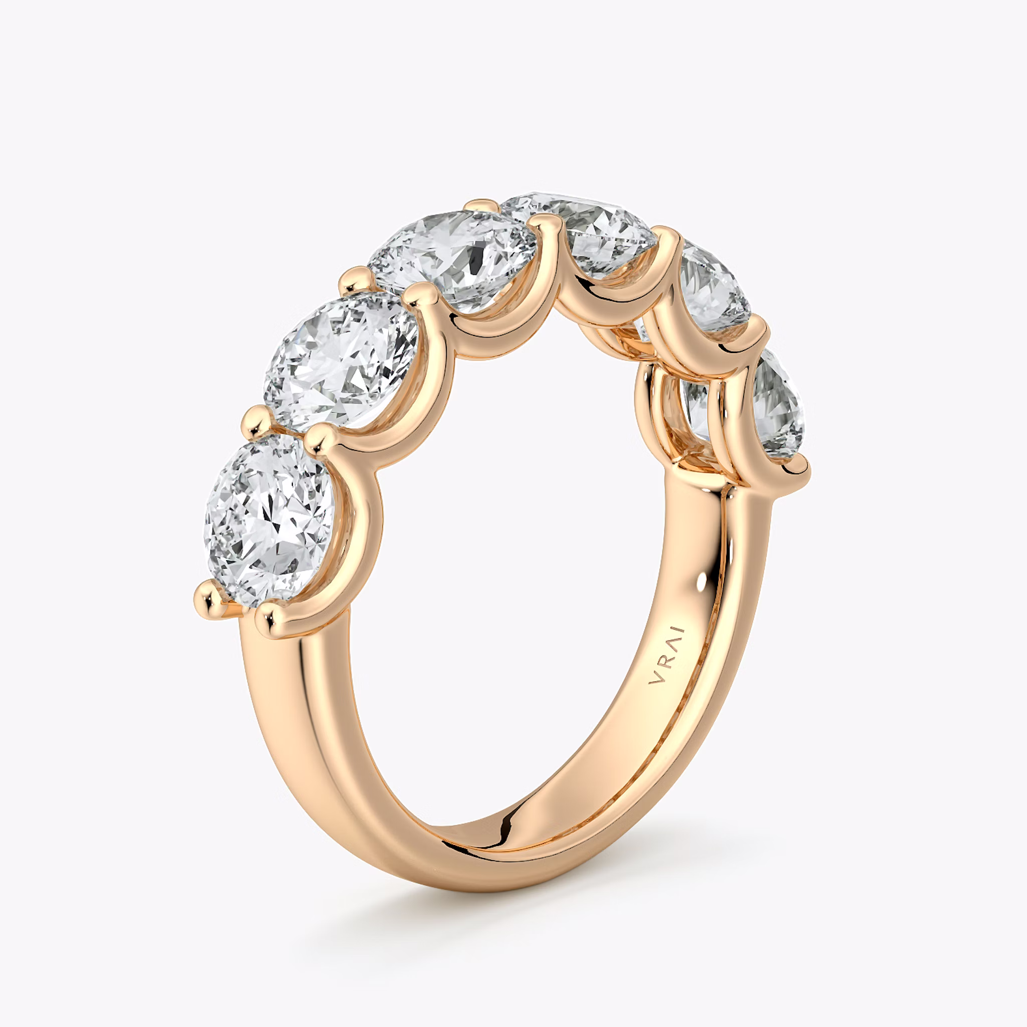 The Eternity Band | Round Brilliant | 14k | Rose Gold | bandStyle: half | caratWeight: 3.0ct