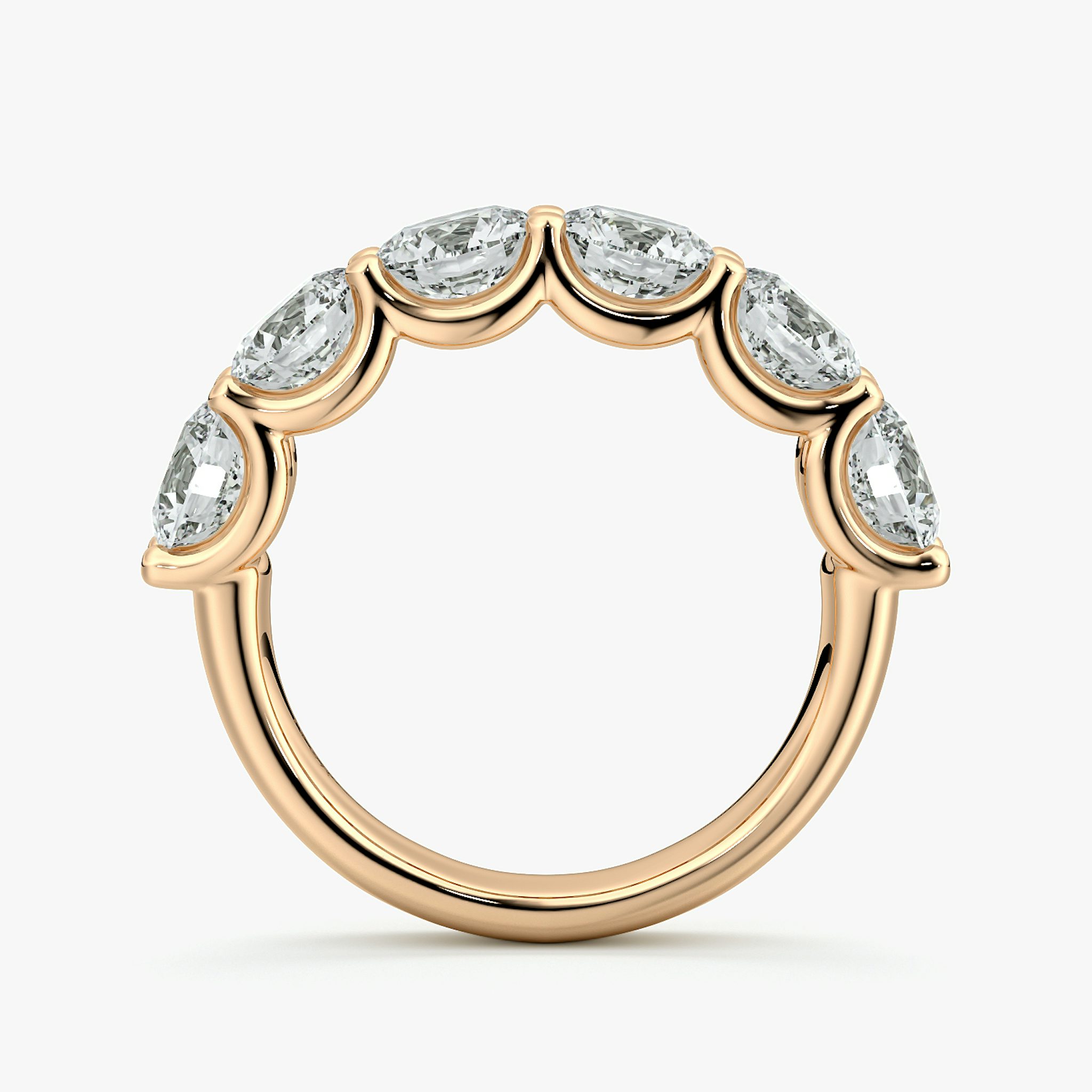 The Eternity Band | Round Brilliant | 14k | Rose Gold | bandStyle: half | caratWeight: 3.0ct
