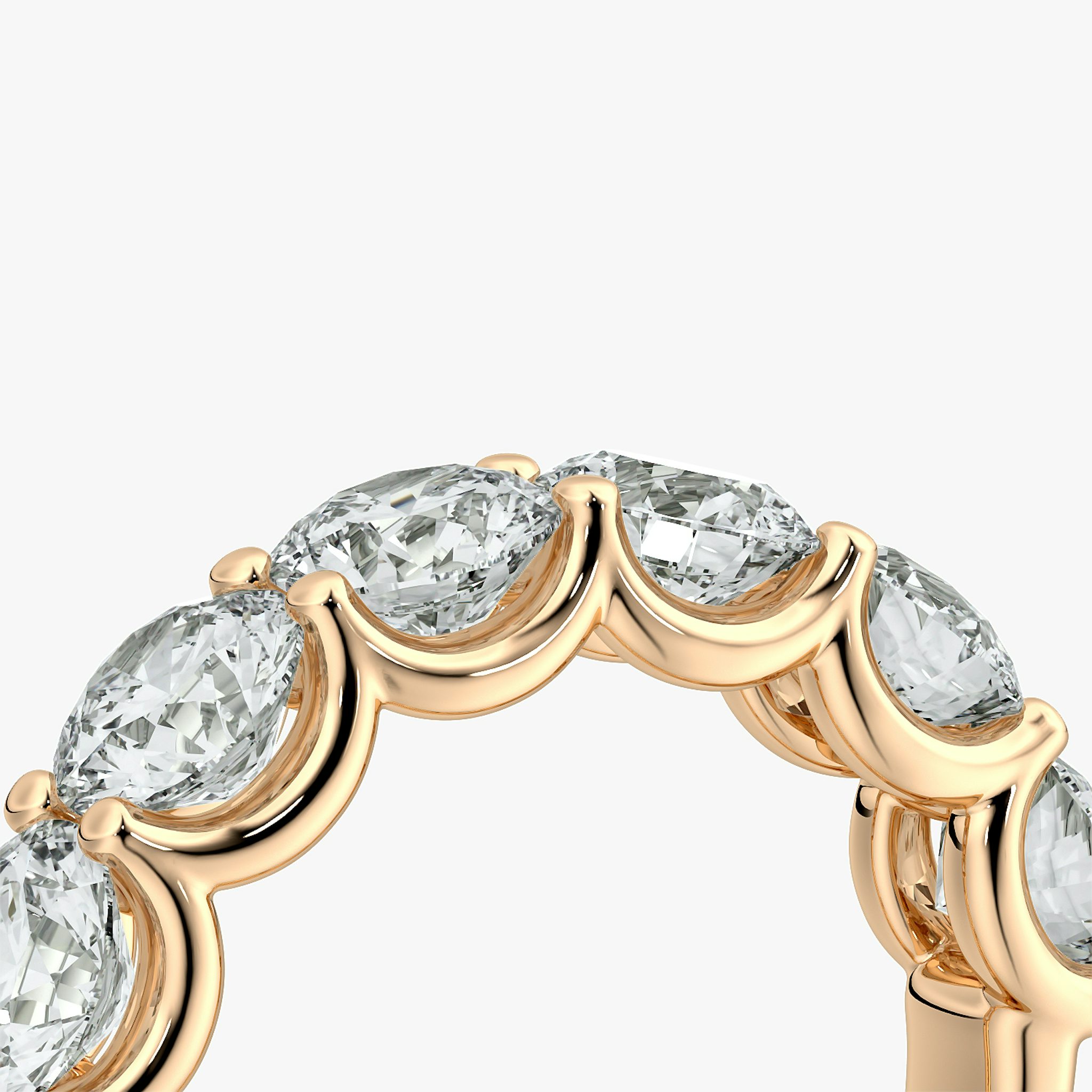 The Eternity Band | Round Brilliant | 14k | Rose Gold | bandStyle: half | caratWeight: 3.0ct