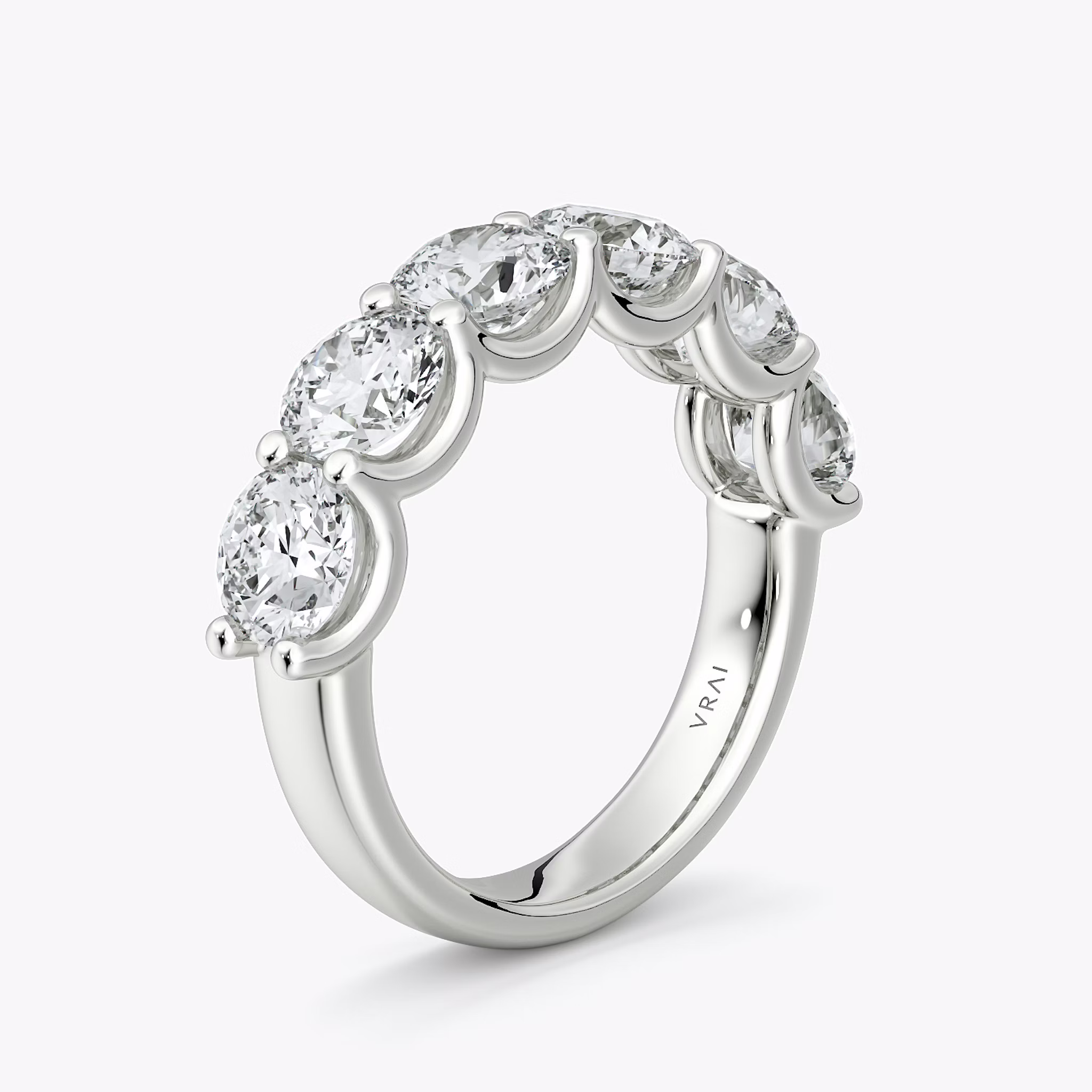 The Eternity Band | Round Brilliant | 18k | White Gold | bandStyle: half | caratWeight: 3.0ct