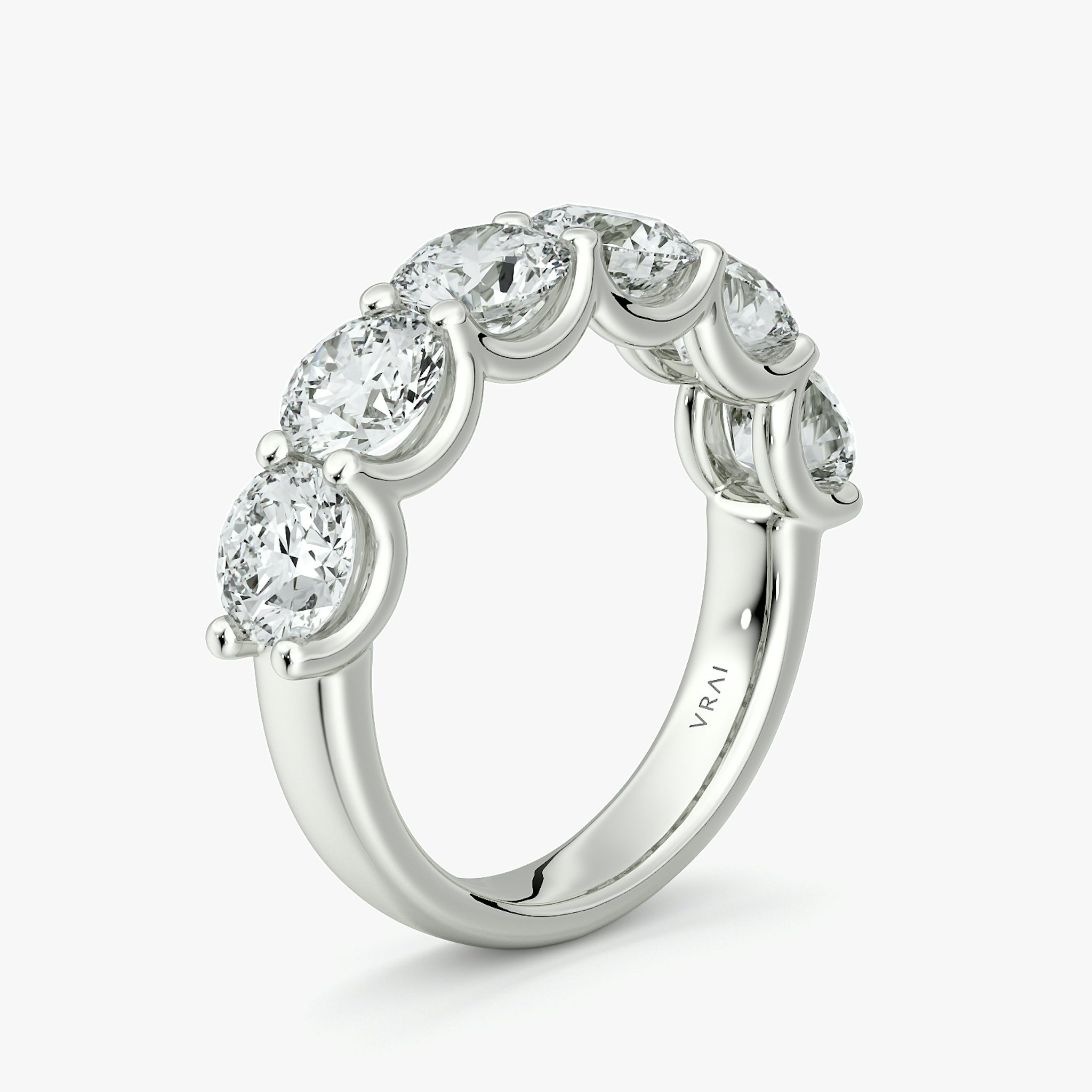 The Eternity Band | Round Brilliant | 18k | White Gold | bandStyle: half | caratWeight: 3.0ct