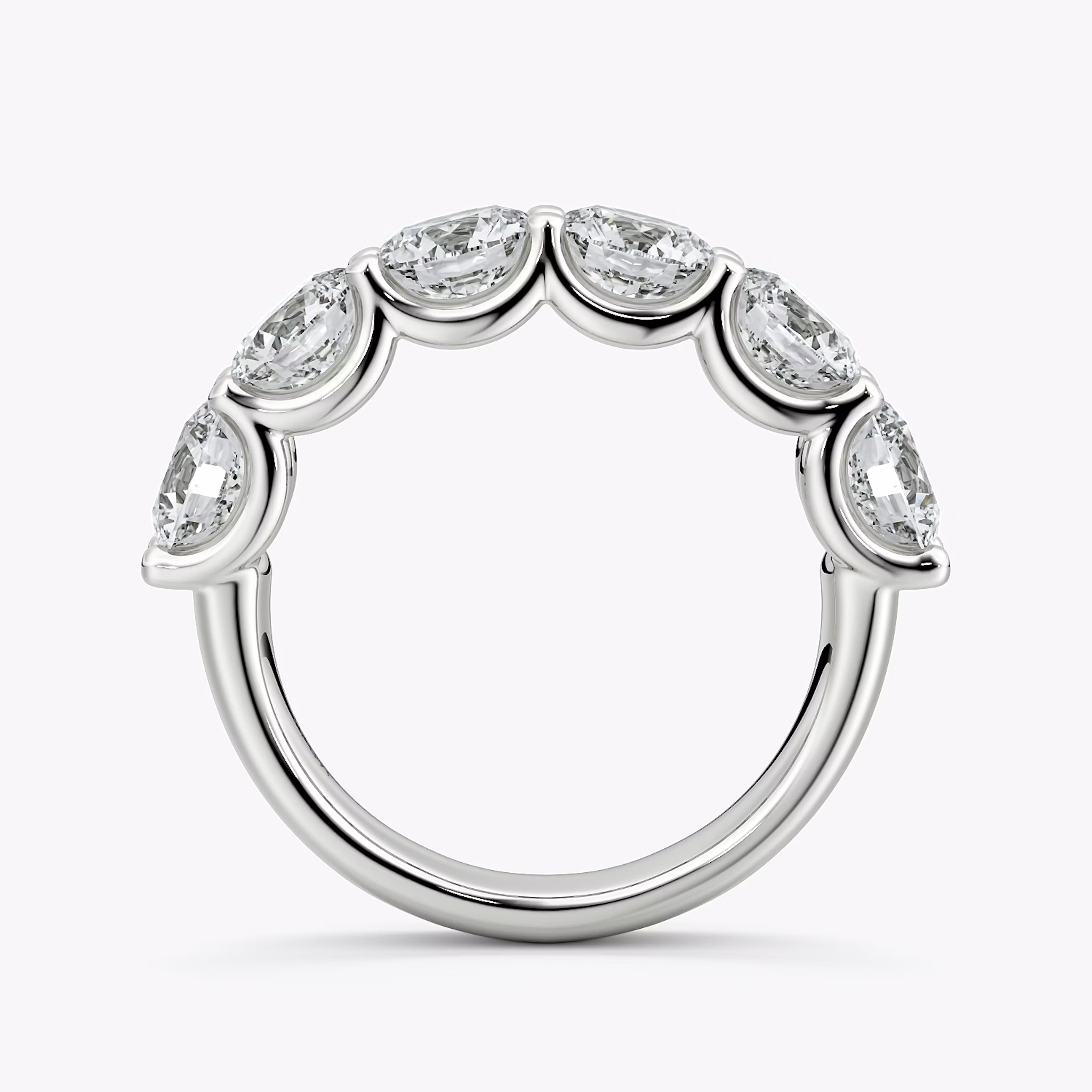The Eternity Band | Round Brilliant | 18k | White Gold | bandStyle: half | caratWeight: 3.0ct
