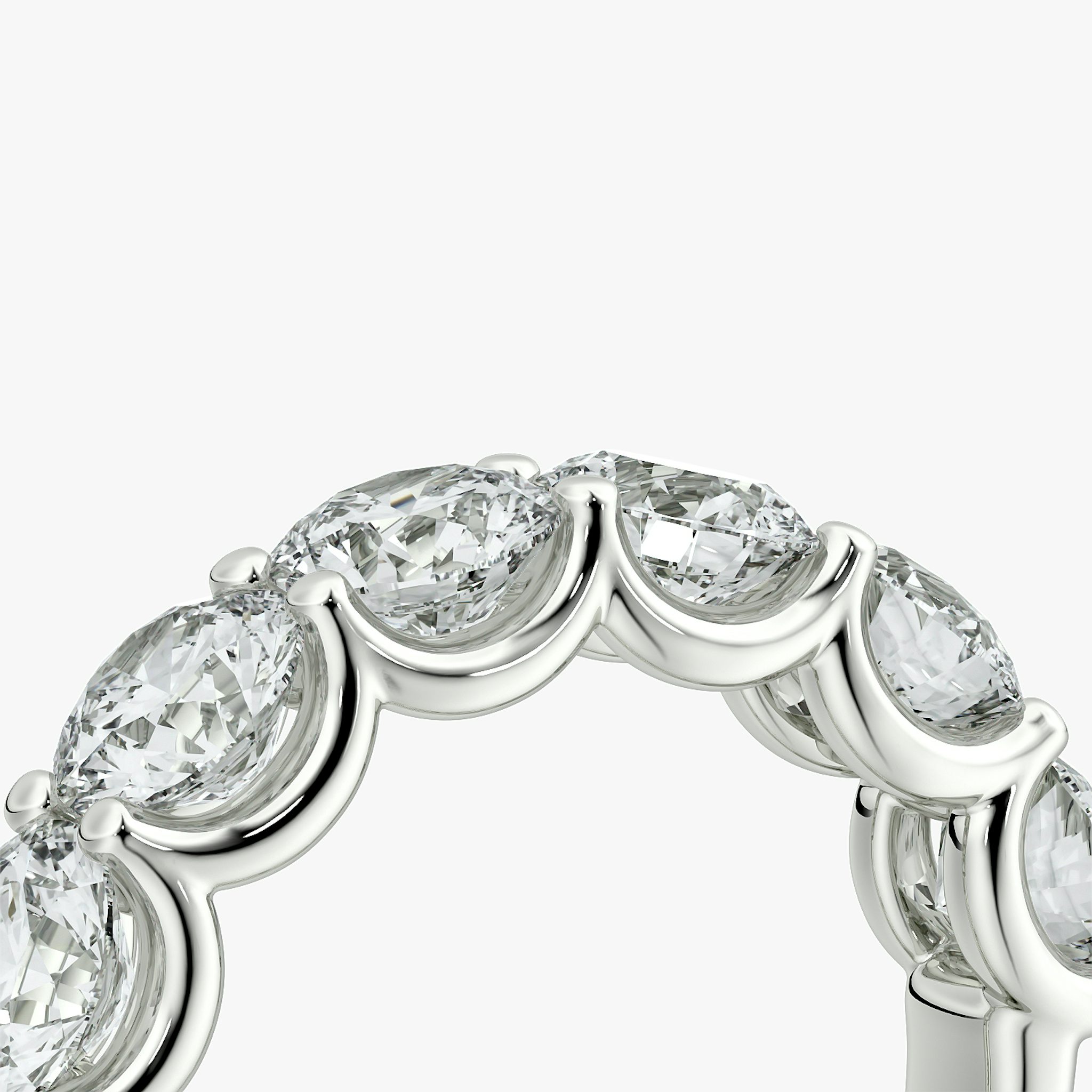 The Eternity Band | Round Brilliant | 18k | White Gold | bandStyle: half | caratWeight: 3.0ct