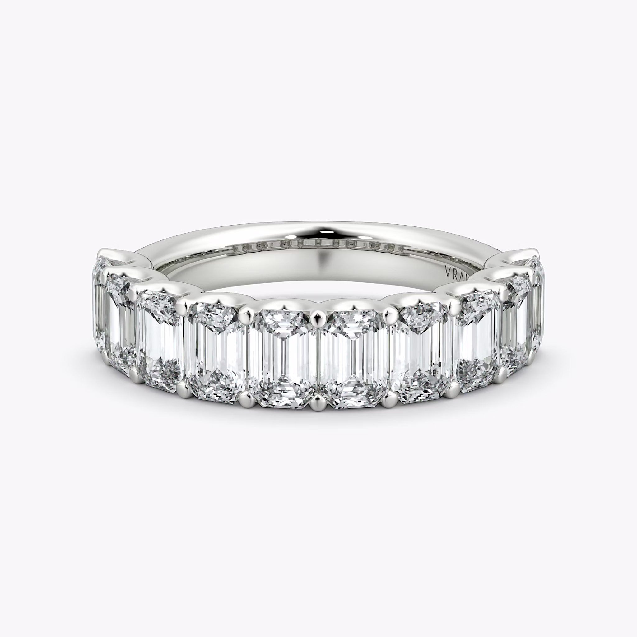 The Eternity Band | Emerald | 18k | White Gold | bandStyle: half | caratWeight: 2.5ct