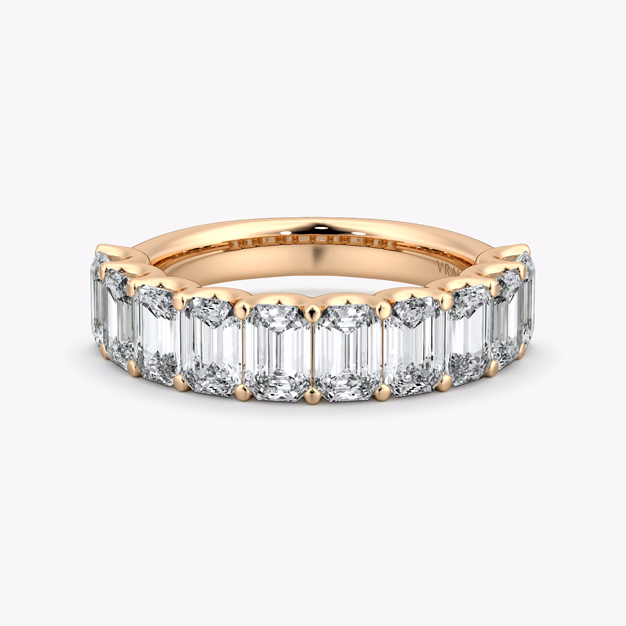Eternity Ring | Emerald | 14k | Roségold | bandStyle: half | caratWeight: 2.5ct