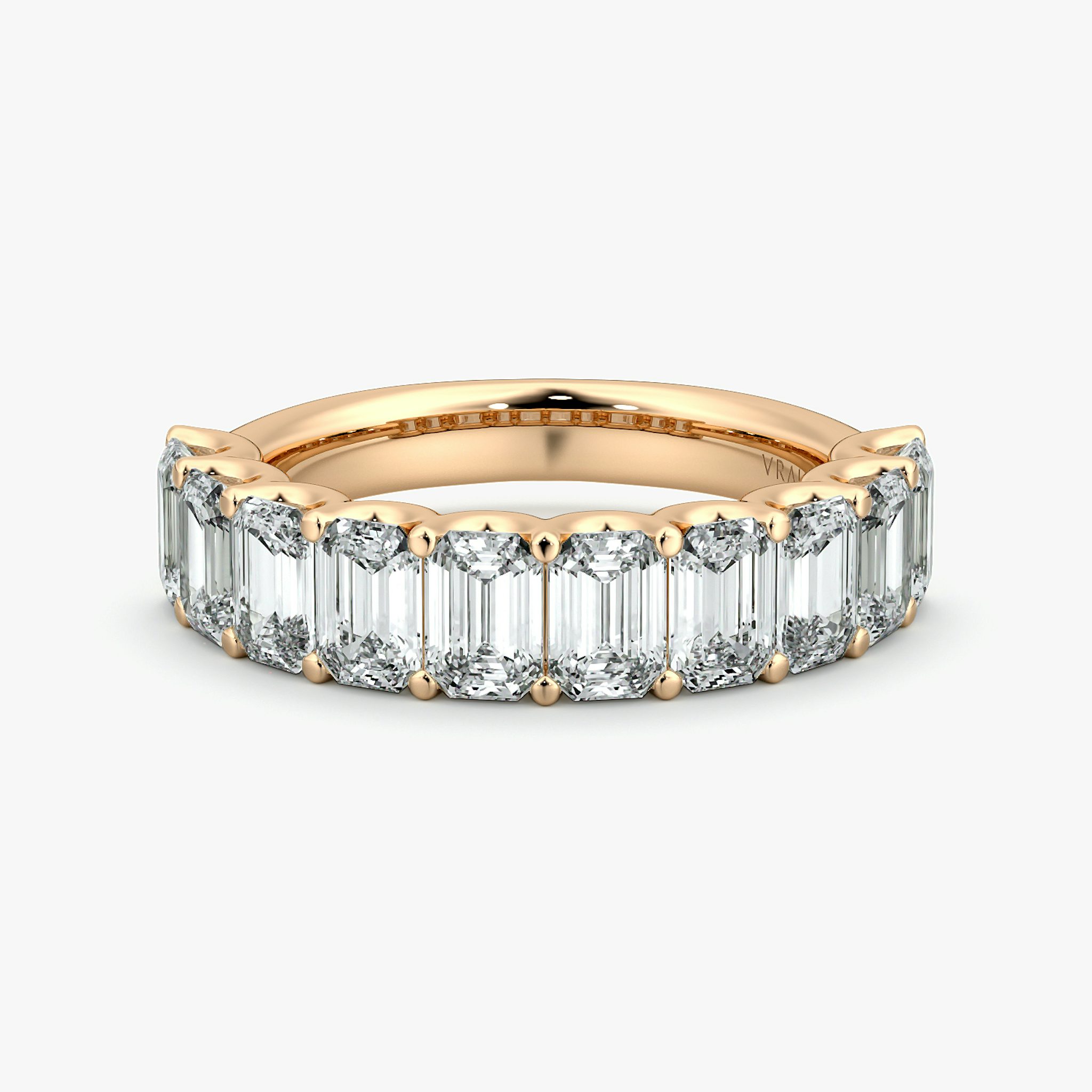 Eternity Ring | Emerald | 14k | Roségold | bandStyle: half | caratWeight: 2.5ct
