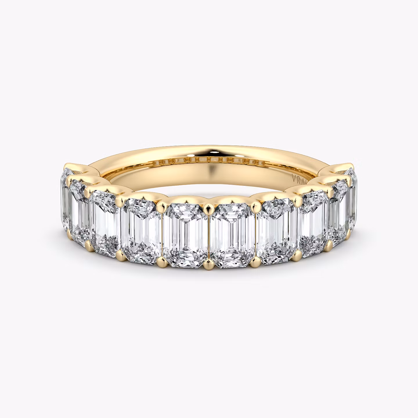 The Eternity Band | Emerald | 18k | Yellow Gold | bandStyle: half | caratWeight: 2.5ct