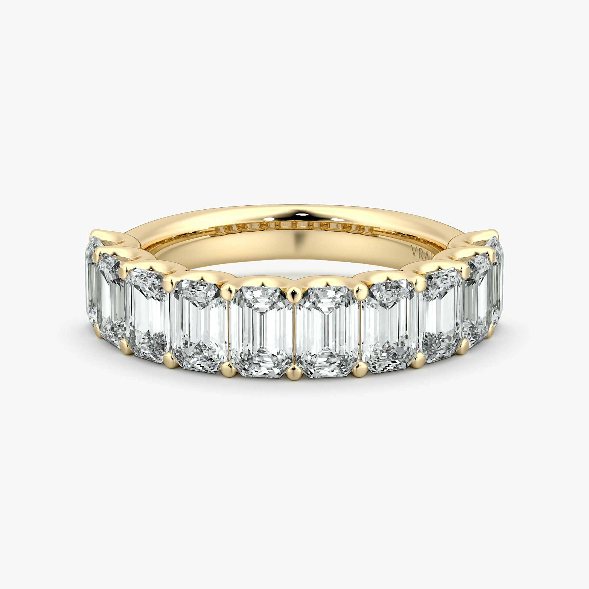 The Eternity Band | Emerald | 18k | Yellow Gold | bandStyle: half | caratWeight: 2.5ct