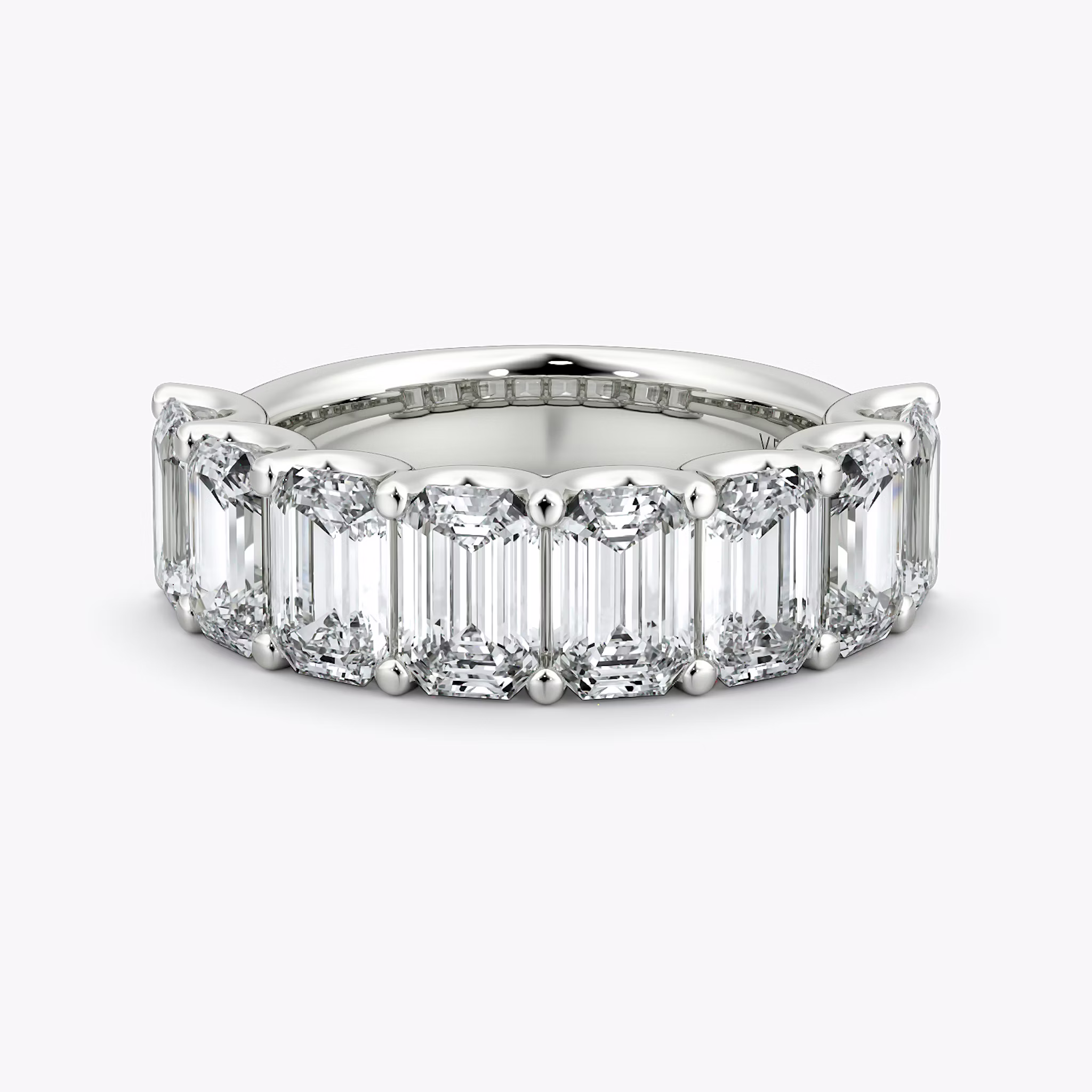 The Eternity Band | Emerald | 18k | White Gold | bandStyle: half | caratWeight: 4.0ct