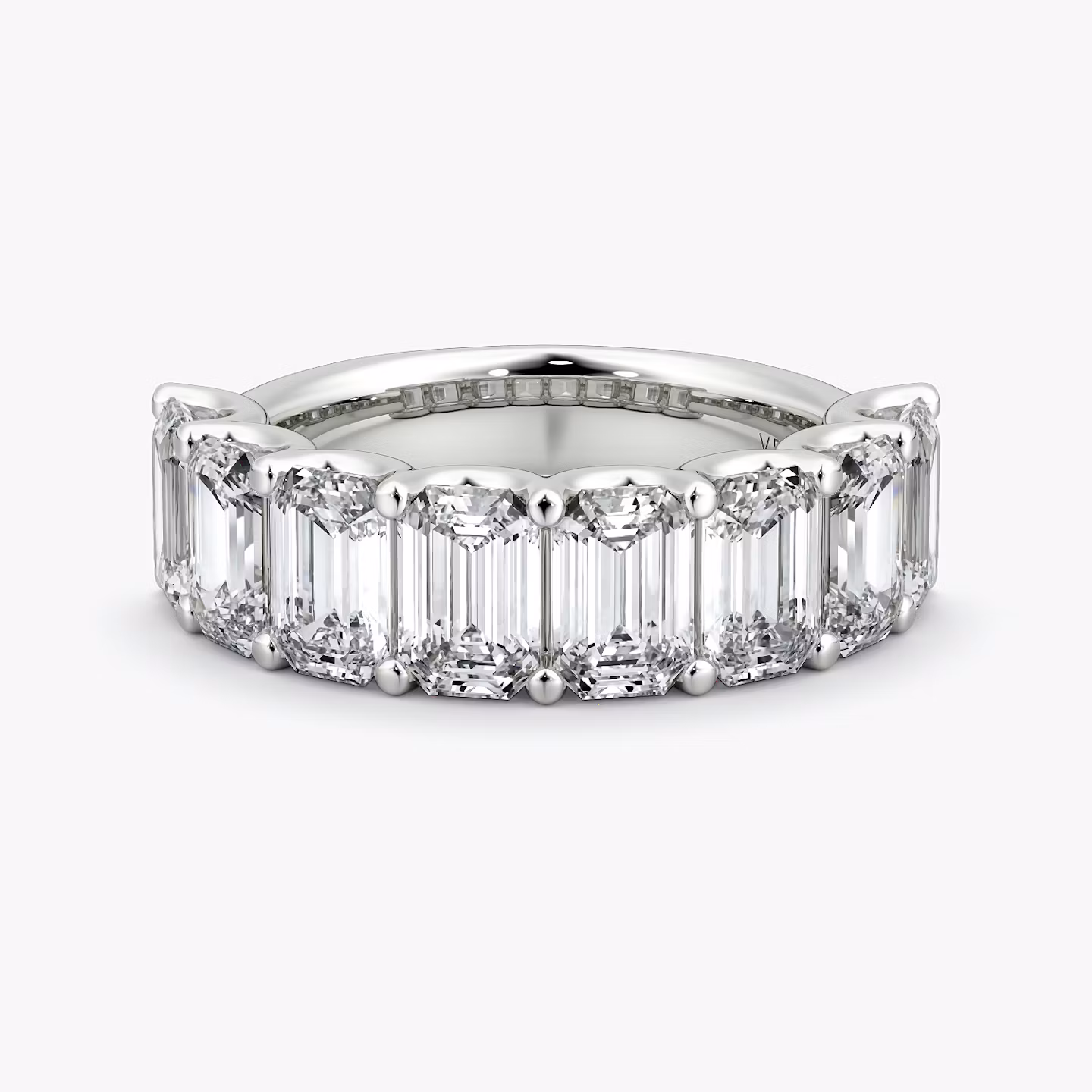 The Eternity Band | Emerald | Platinum | bandStyle: half | caratWeight: 4.0ct