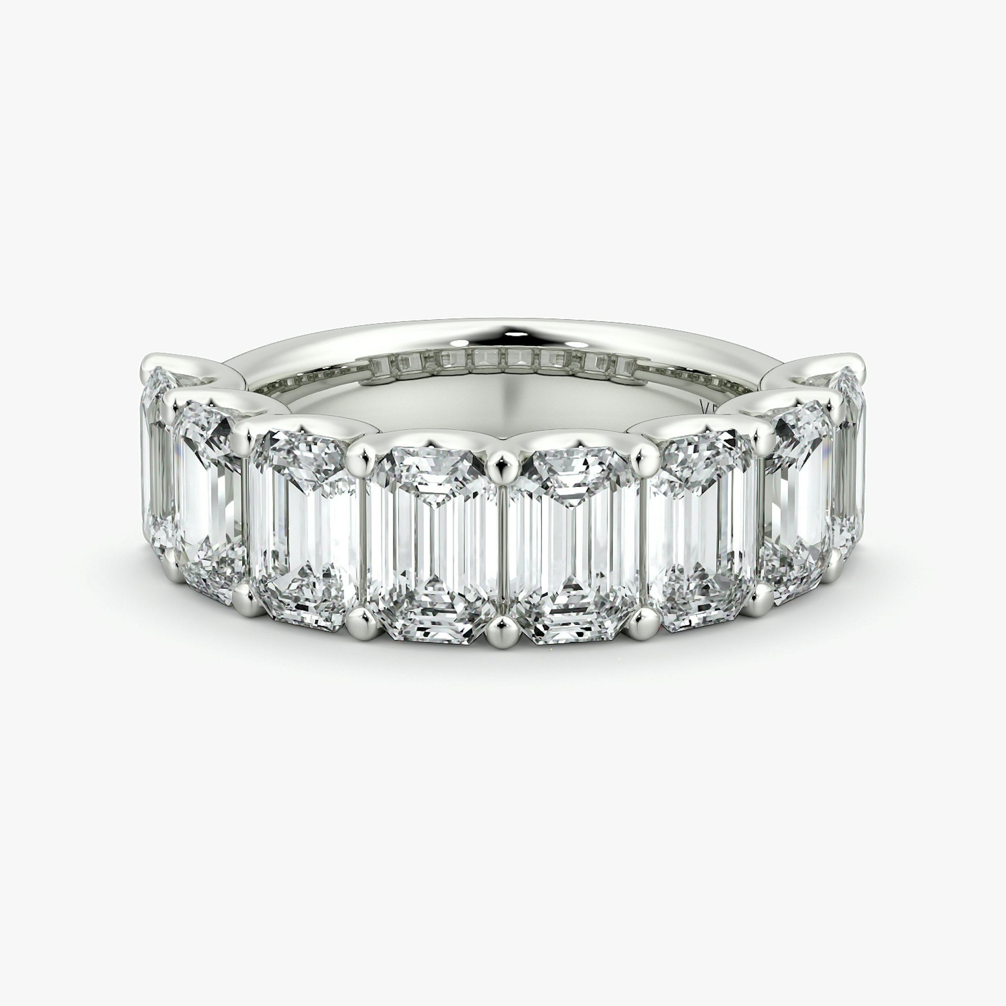 The Eternity Band | Emerald | 18k | White Gold | bandStyle: half | caratWeight: 4.0ct