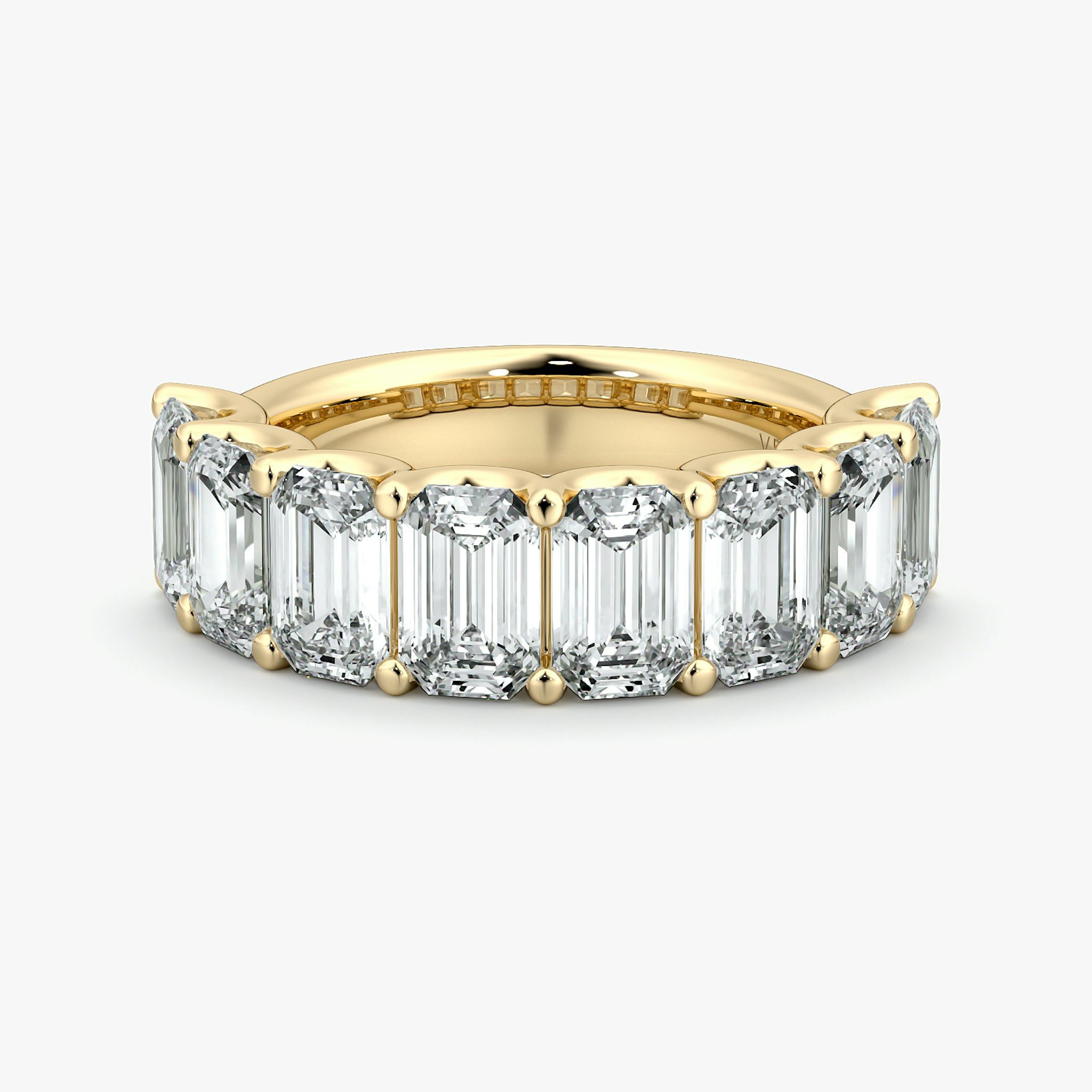 The Eternity Band | Emerald | 18k | Yellow Gold | bandStyle: half | caratWeight: 4.0ct