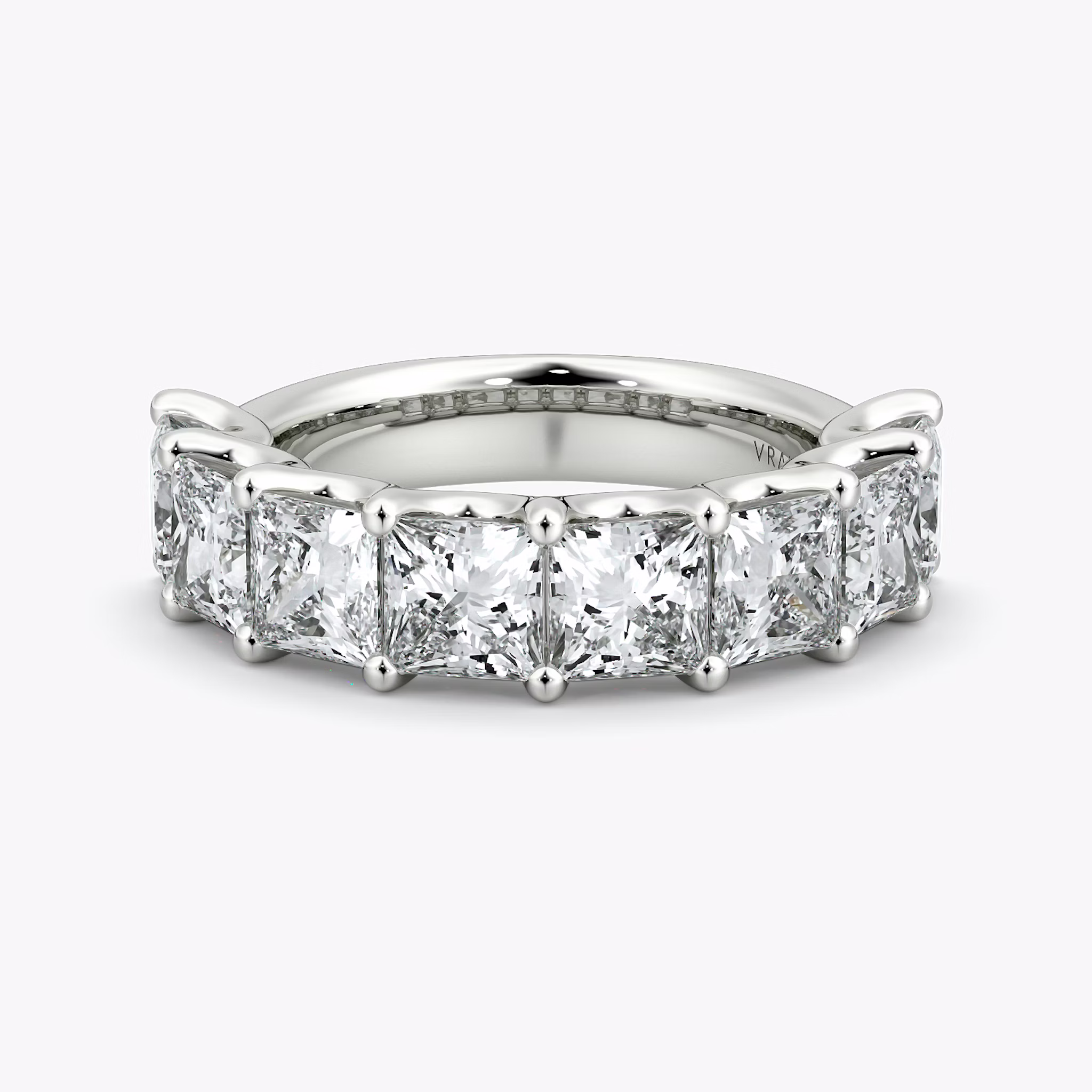 The Eternity Band | Princess | 18k | White Gold | bandStyle: half | caratWeight: 4.0ct