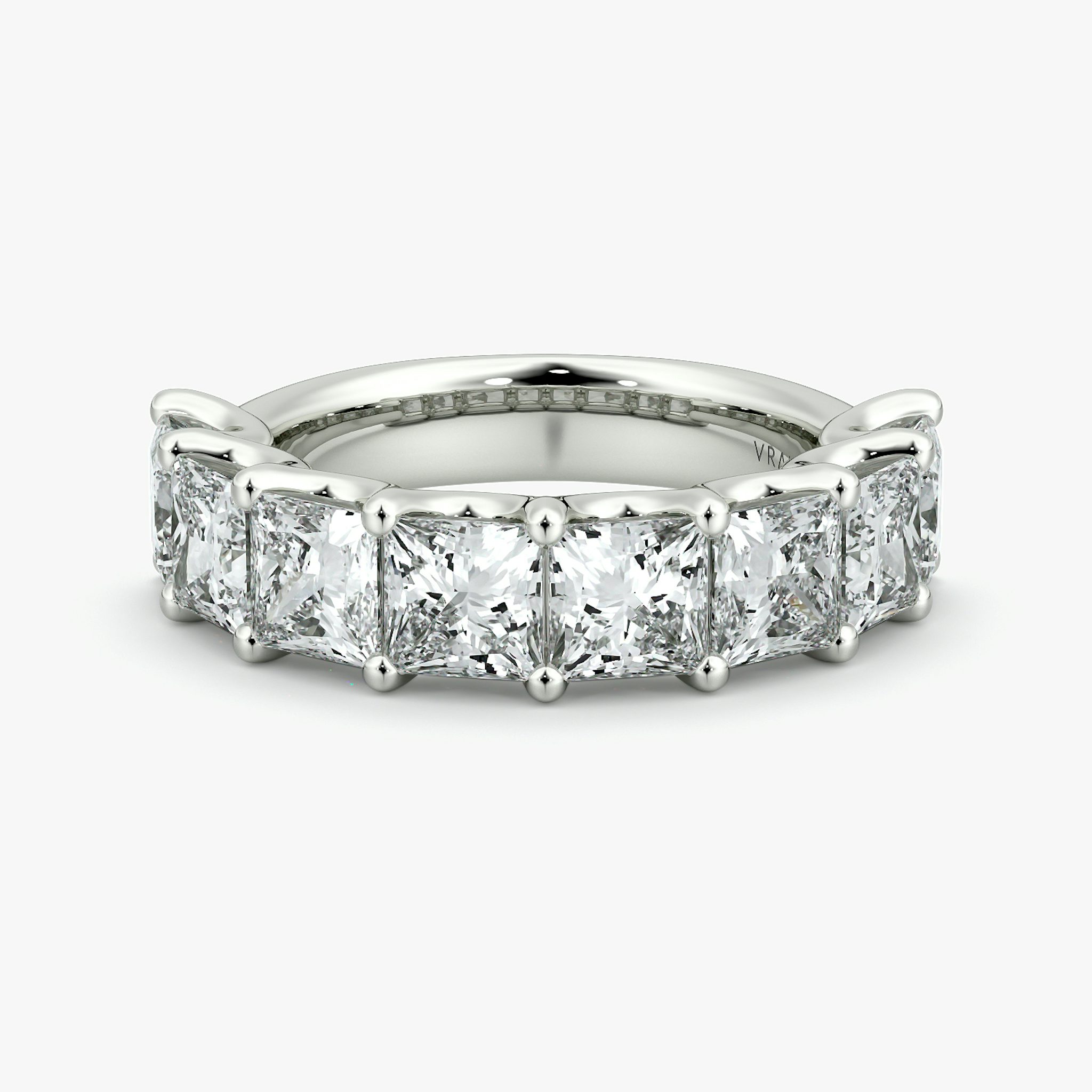 The Eternity Band | Princess | 18k | White Gold | bandStyle: half | caratWeight: 4.0ct