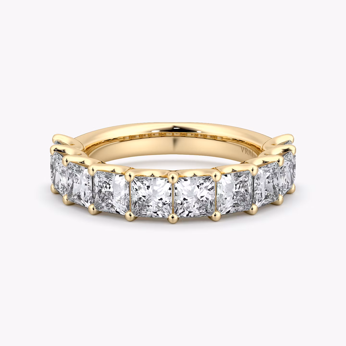 The Eternity Band | Princess | 18k | Yellow Gold | bandStyle: half | caratWeight: 2.5ct