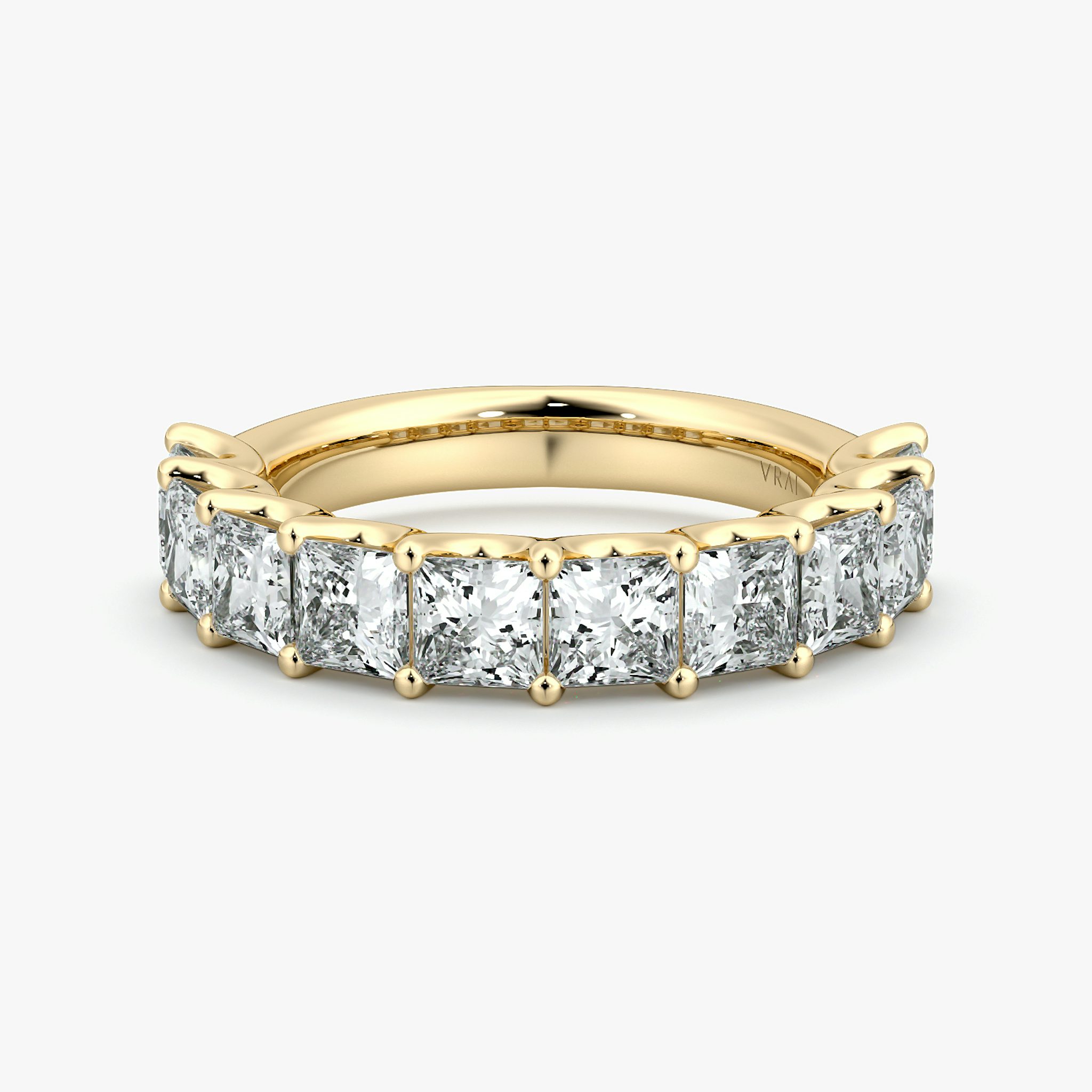 The Eternity Band | Princess | 18k | Yellow Gold | bandStyle: half | caratWeight: 2.5ct