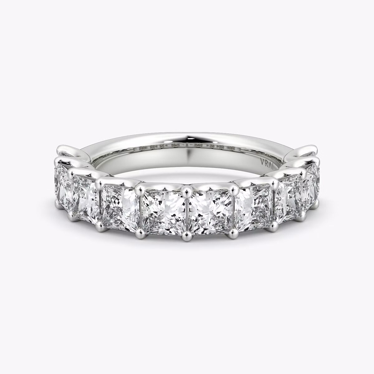The Eternity Band | Princess | Platinum | bandStyle: half | caratWeight: 2.5ct