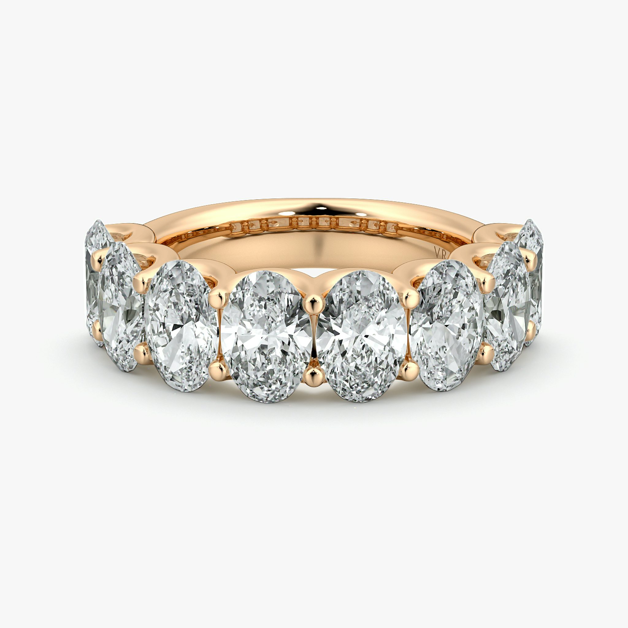 The Eternity Band | Oval | 14k | Rose Gold | bandStyle: half | caratWeight: 4.0ct