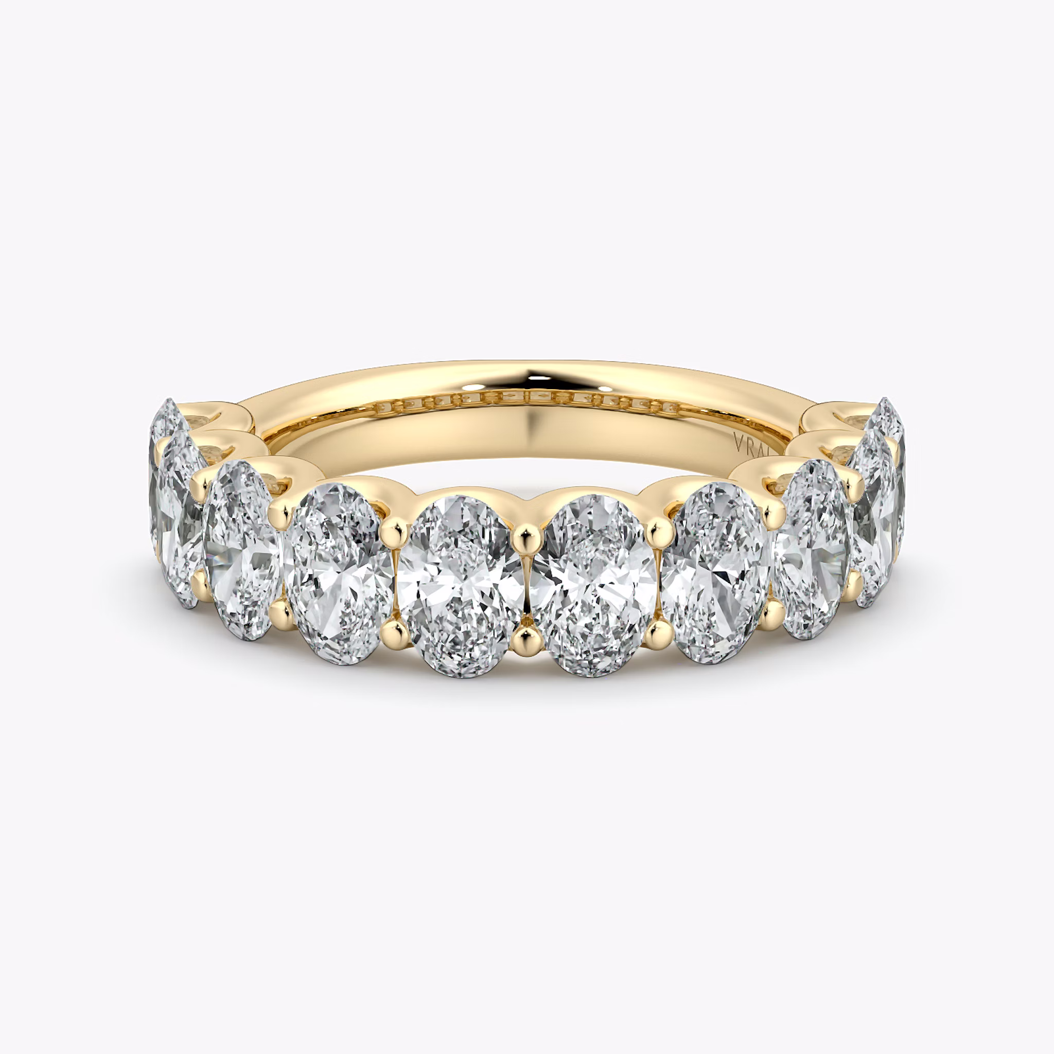 The Eternity Band | Oval | 18k | Yellow Gold | bandStyle: half | caratWeight: 2.5ct