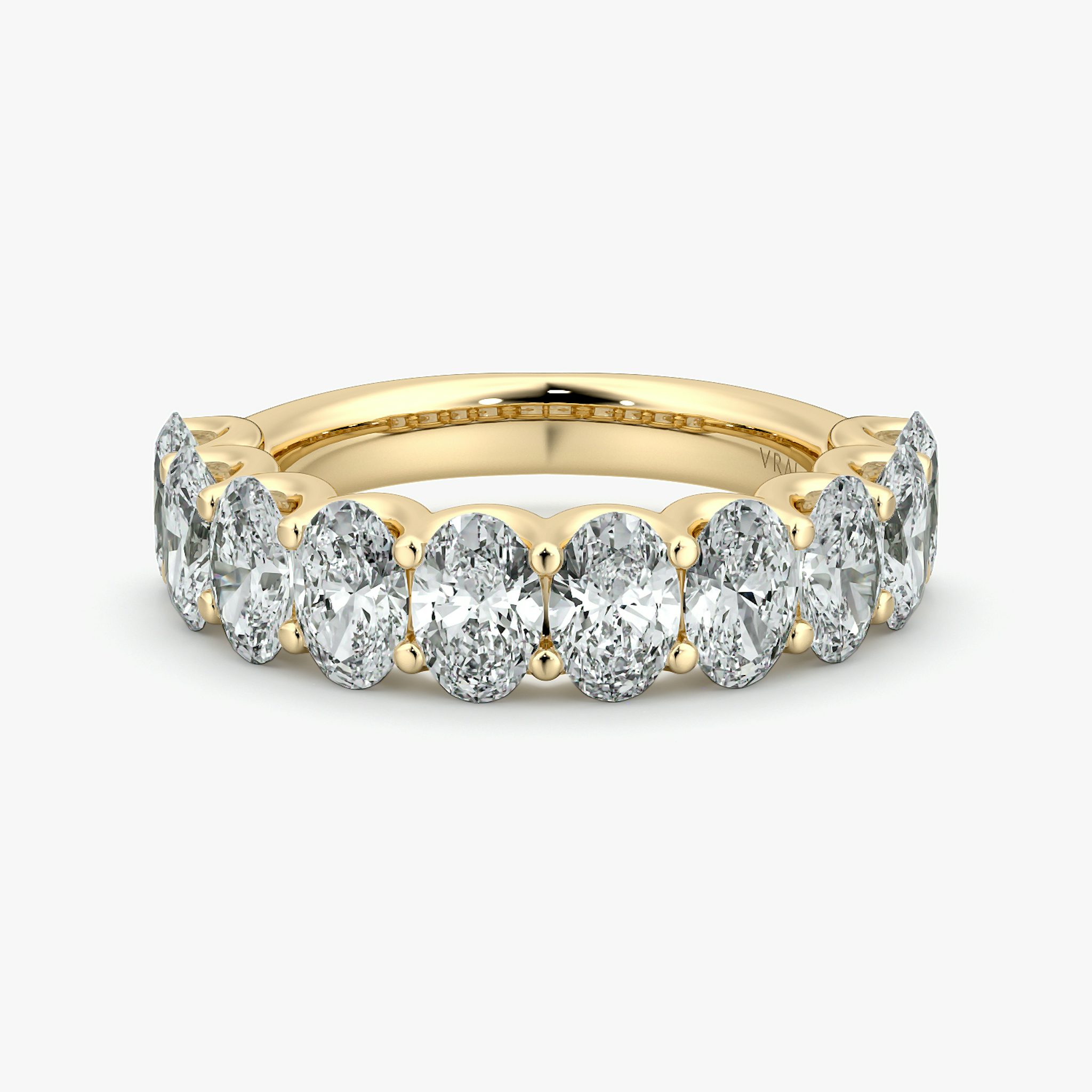 The Eternity Band | Oval | 18k | Yellow Gold | bandStyle: half | caratWeight: 2.5ct