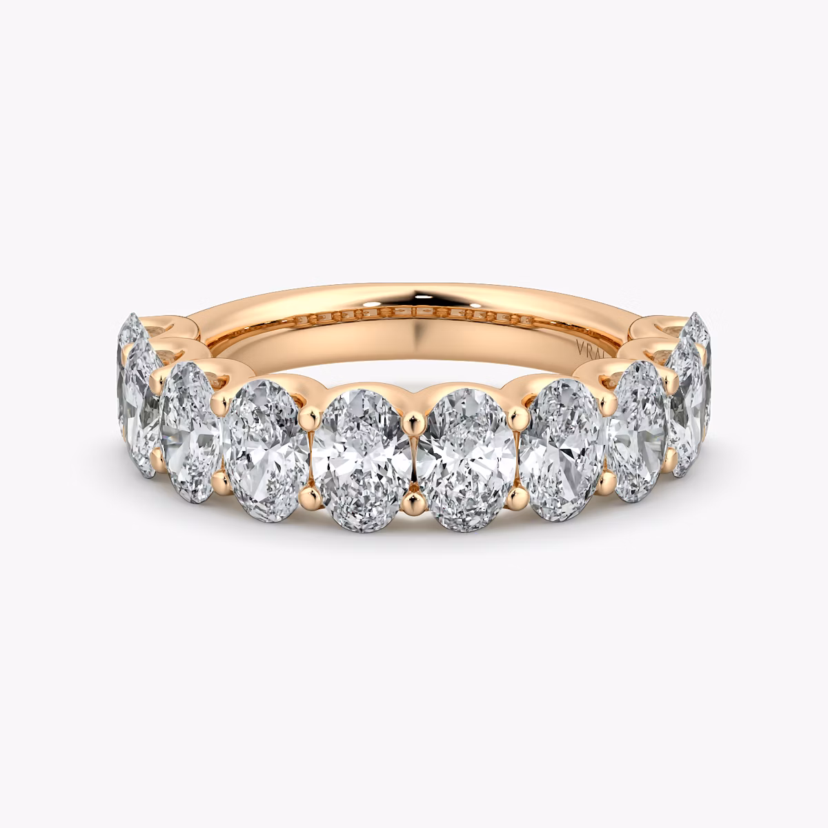 The Eternity Band | Oval | 14k | Rose Gold | bandStyle: half | caratWeight: 2.5ct