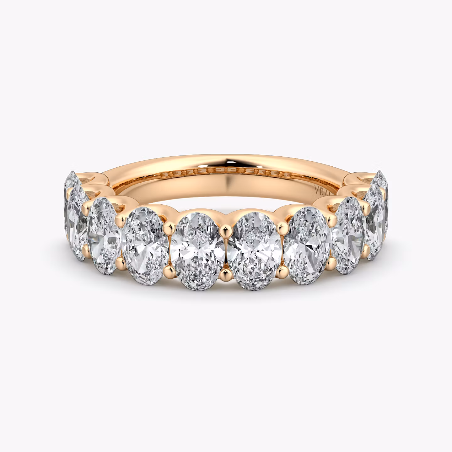 The Eternity Band | Oval | 14k | Rose Gold | bandStyle: half | caratWeight: 2.5ct