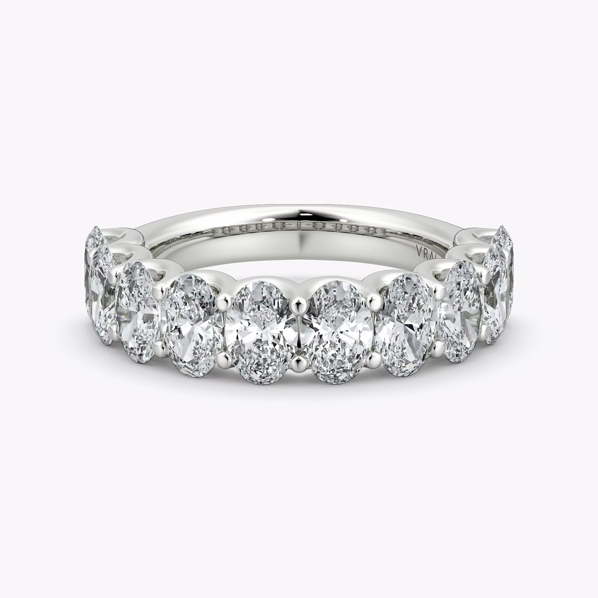 The Eternity Band | Oval | 18k | White Gold | bandStyle: half | caratWeight: 2.5ct