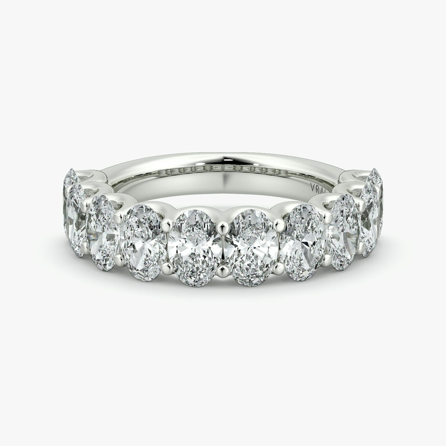 Eternity Ring | Oval | 18k | Weißgold | bandStyle: half | caratWeight: 2.5ct