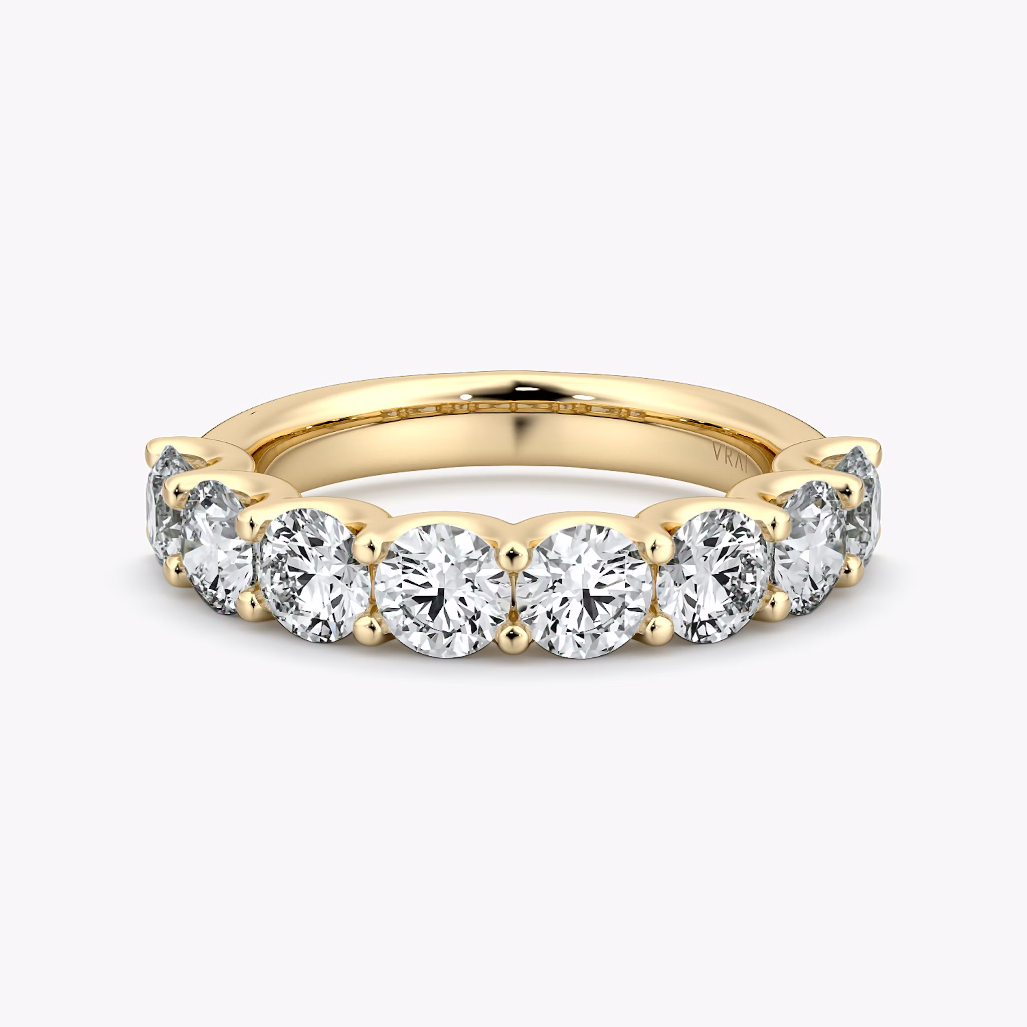 The Eternity Band | Round Brilliant | 18k | Yellow Gold | bandStyle: half | caratWeight: 2.0ct