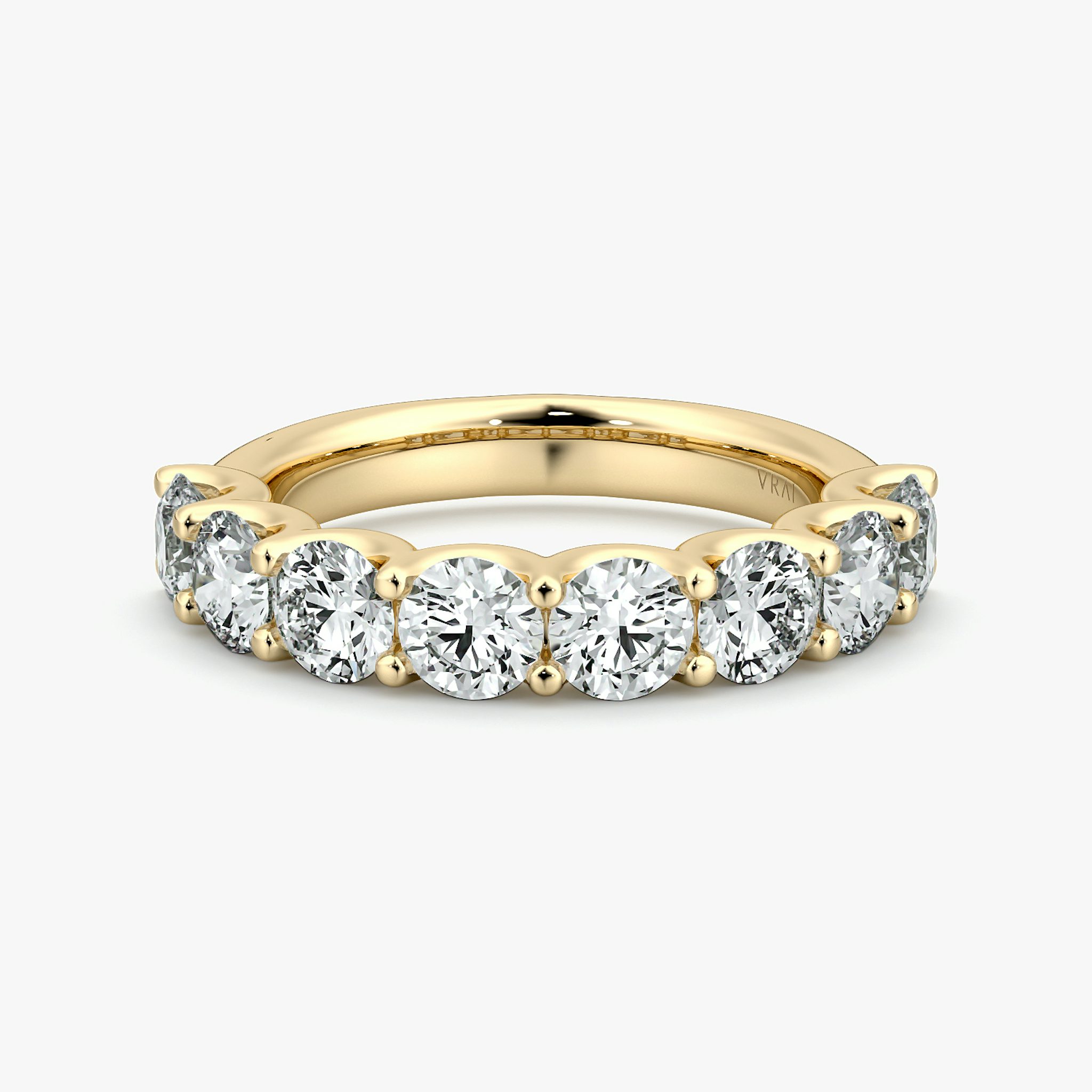 The Eternity Band | Round Brilliant | 18k | Yellow Gold | bandStyle: half | caratWeight: 2.0ct