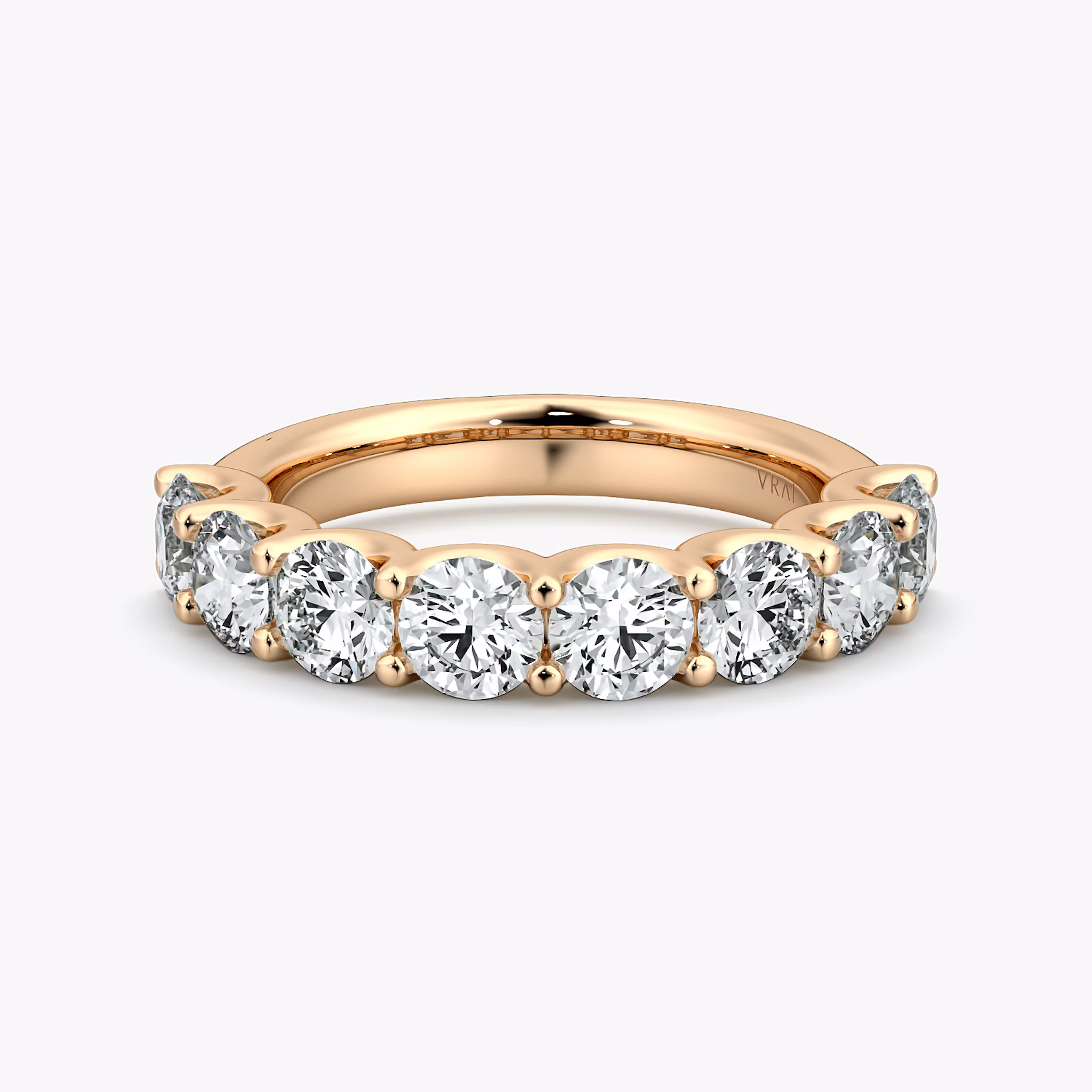 The Eternity Band | Round Brilliant | 14k | Rose Gold | bandStyle: half | caratWeight: 2.0ct