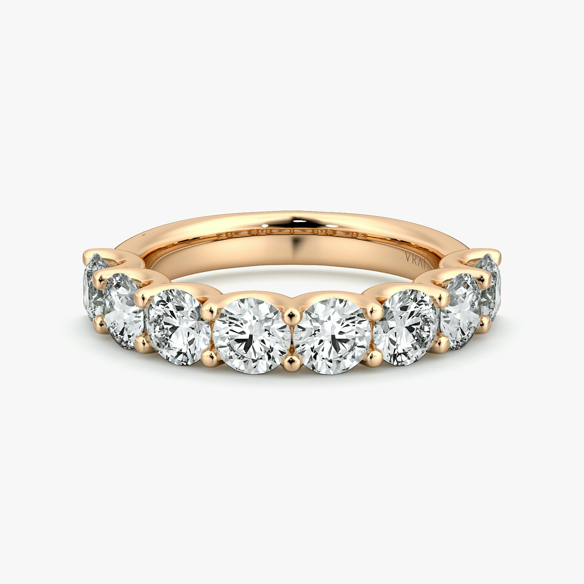 The Eternity Band | Round Brilliant | 14k | Rose Gold | bandStyle: half | caratWeight: 2.0ct