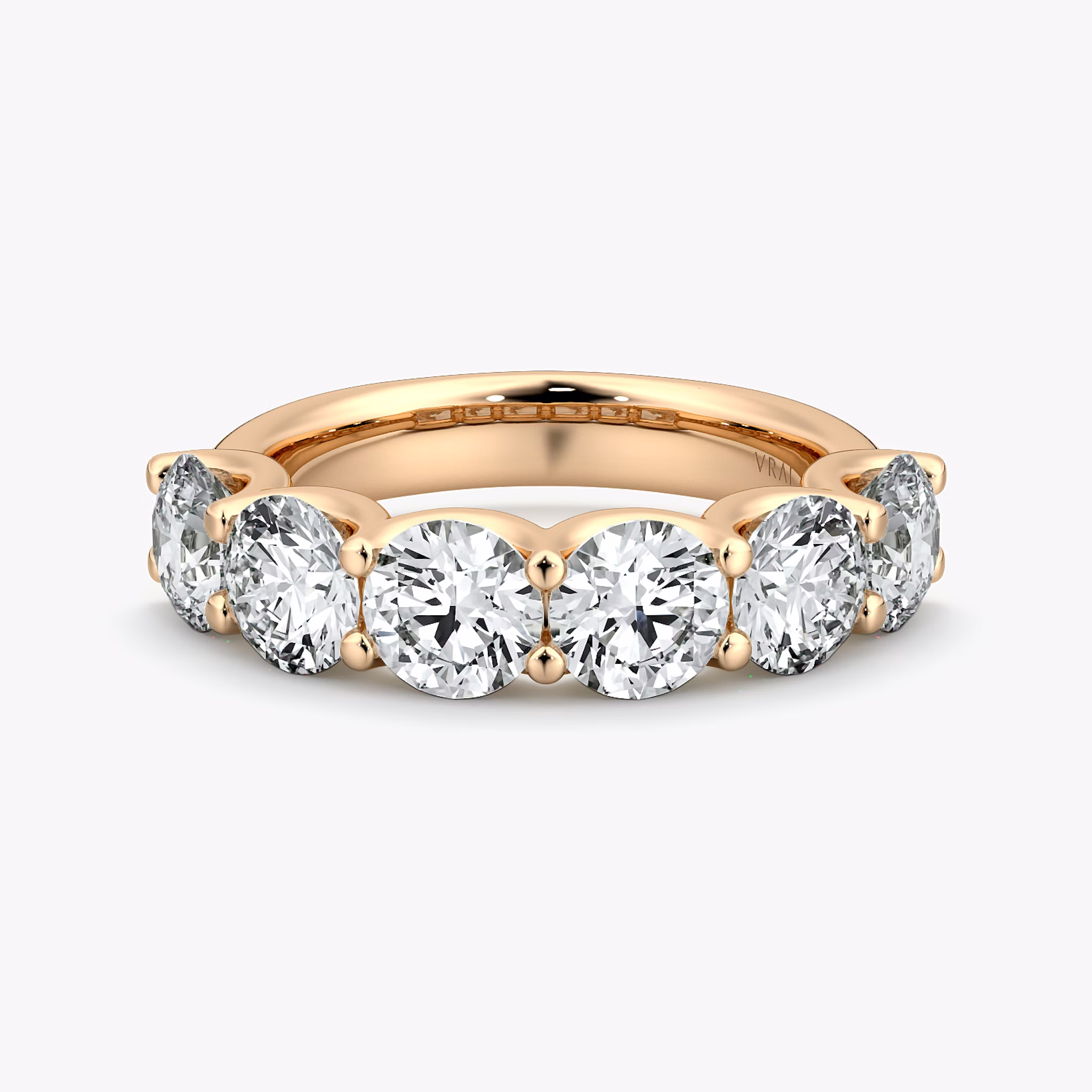 The Eternity Band | Round Brilliant | 14k | Rose Gold | bandStyle: half | caratWeight: 3.0ct