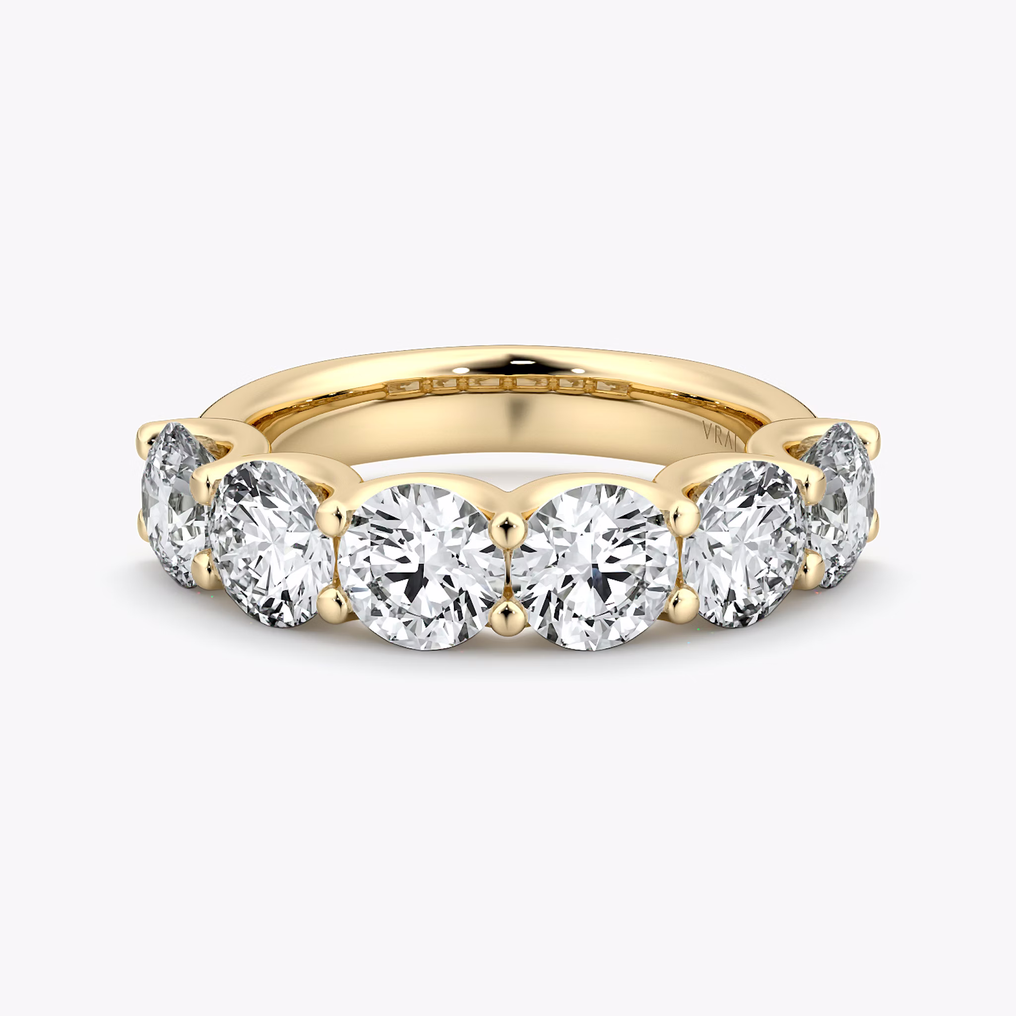 The Eternity Band | Round Brilliant | 18k | Yellow Gold | bandStyle: half | caratWeight: 3.0ct
