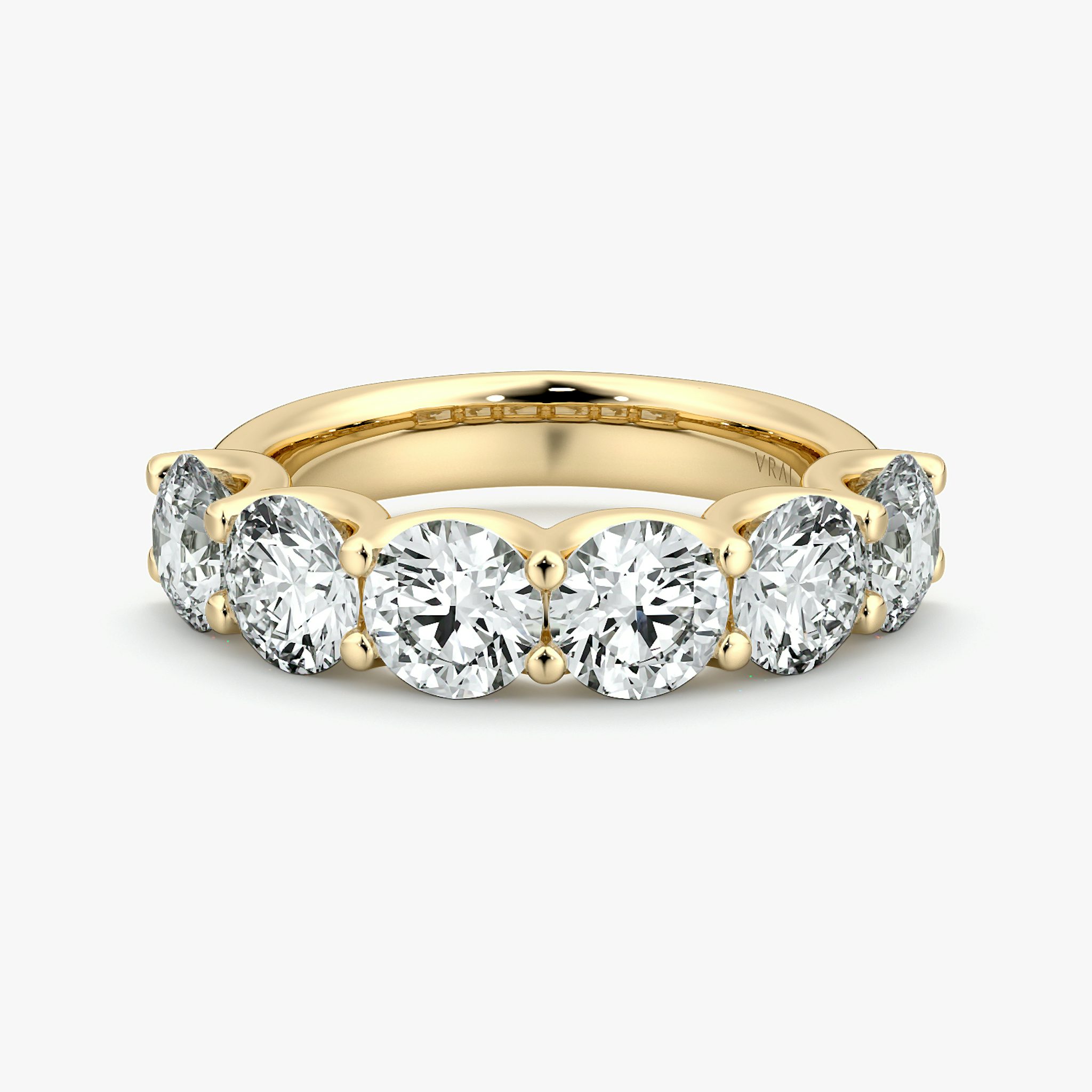 The Eternity Band | Round Brilliant | 18k | Yellow Gold | bandStyle: half | caratWeight: 3.0ct