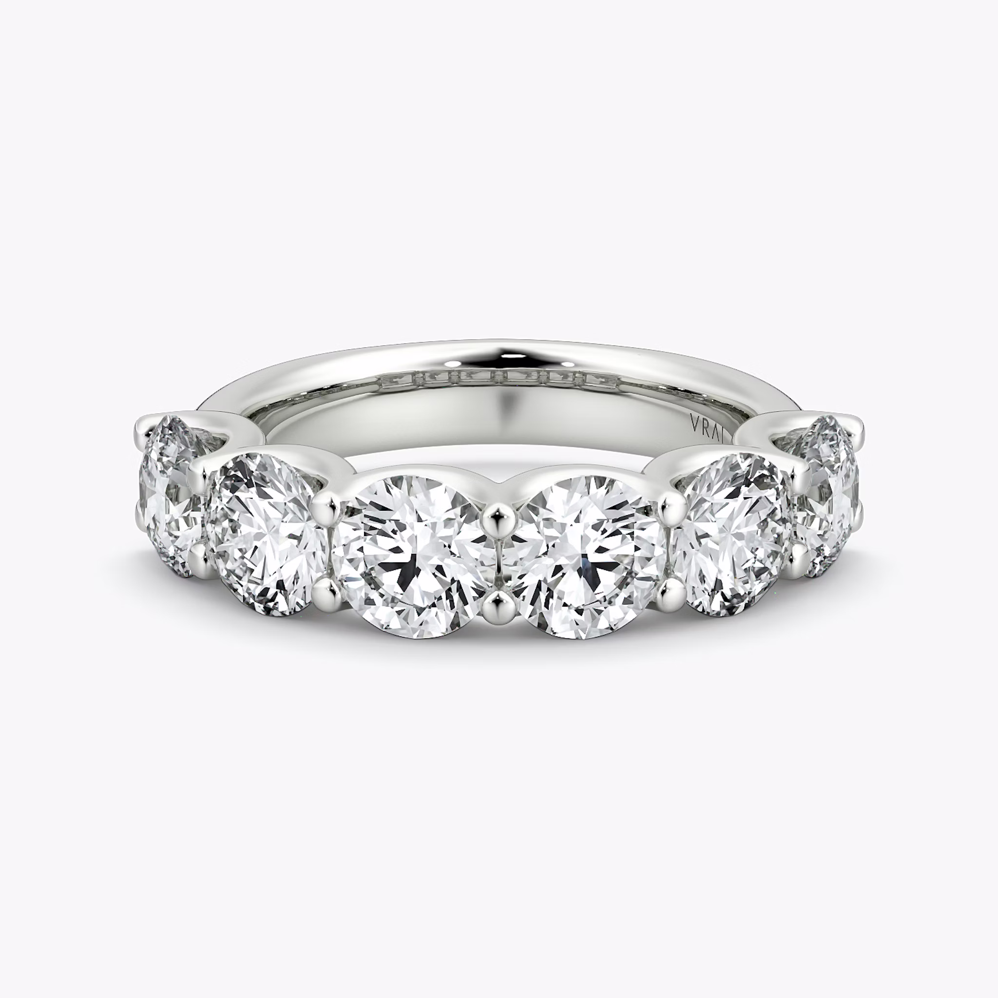 The Eternity Band | Round Brilliant | 18k | White Gold | bandStyle: half | caratWeight: 3.0ct