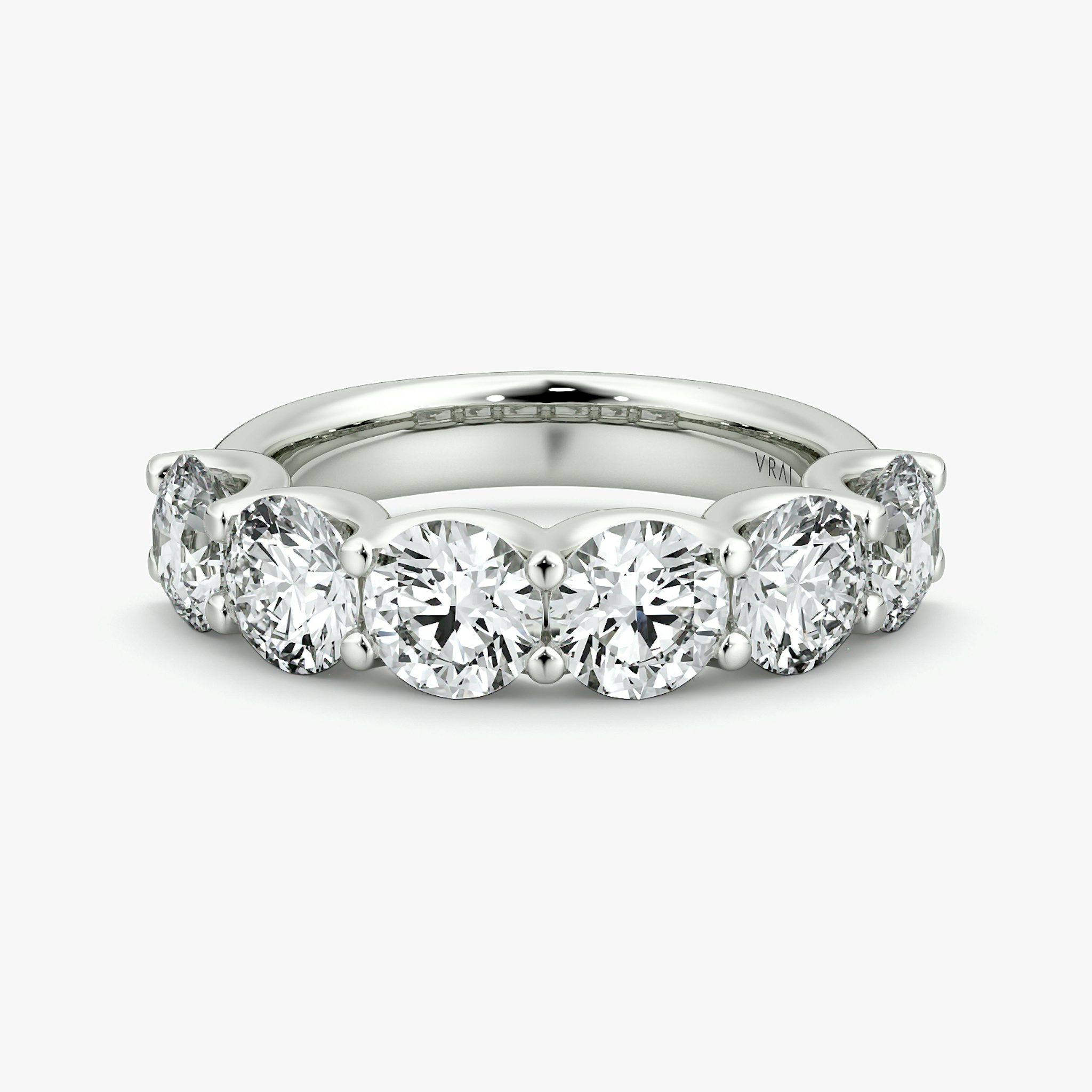 The Eternity Band | Round Brilliant | 18k | White Gold | bandStyle: half | caratWeight: 3.0ct