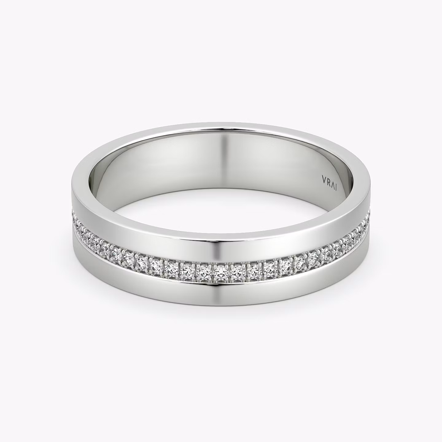 The Pavé Cigar Band | Platinum | bandAccent: Pavé | paveVersion: center