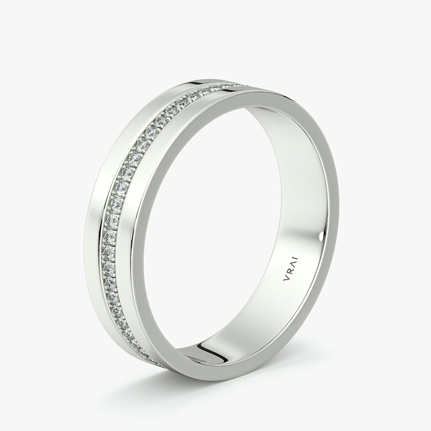 The Pavé Cigar Band | Platinum | bandAccent: Pavé | paveVersion: center