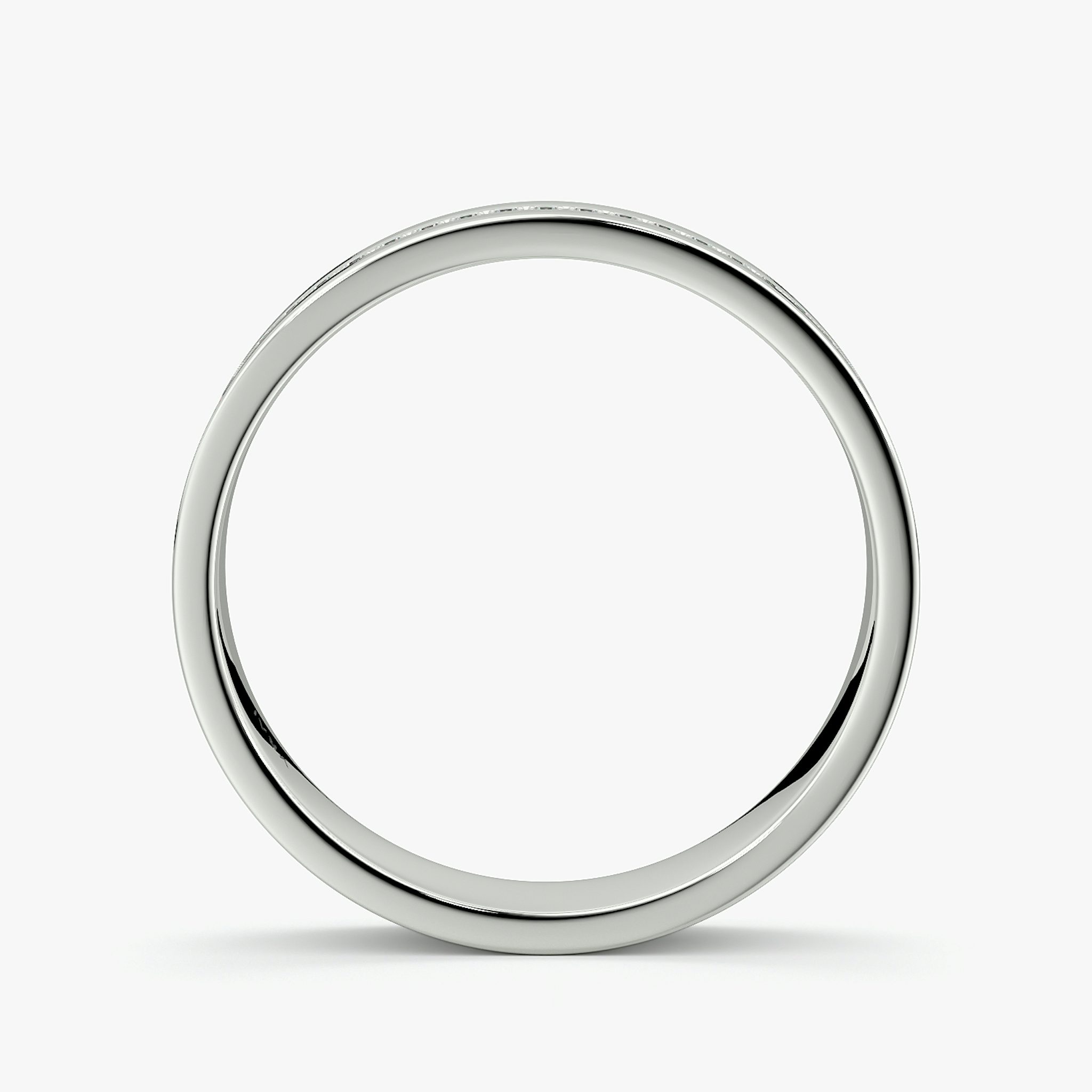 The Pavé Cigar Band | 18k | White Gold | bandAccent: Pavé | paveVersion: center